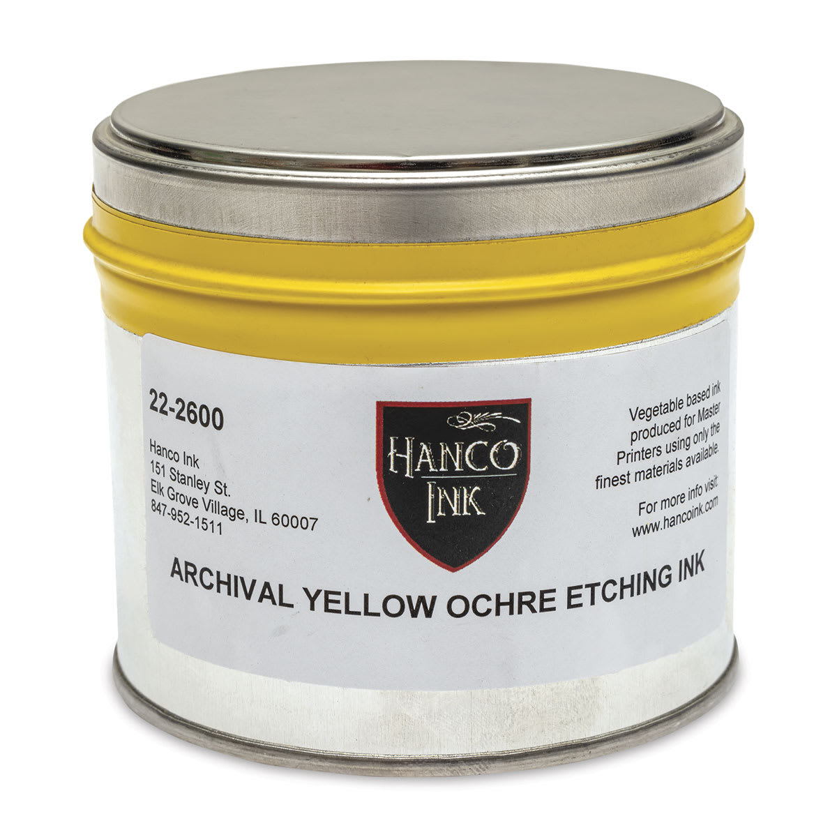 Hanco Oil Based Etching Ink - 1 lb, Yellow Ochre - front