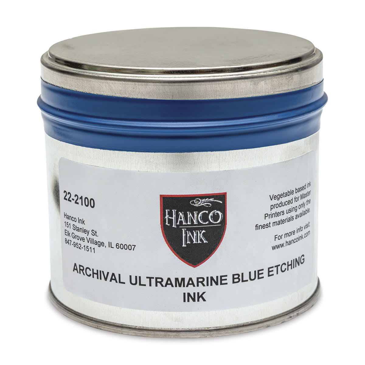 Hanco Oil Based Etching Ink - 1 lb, Ultramarine Blue - front