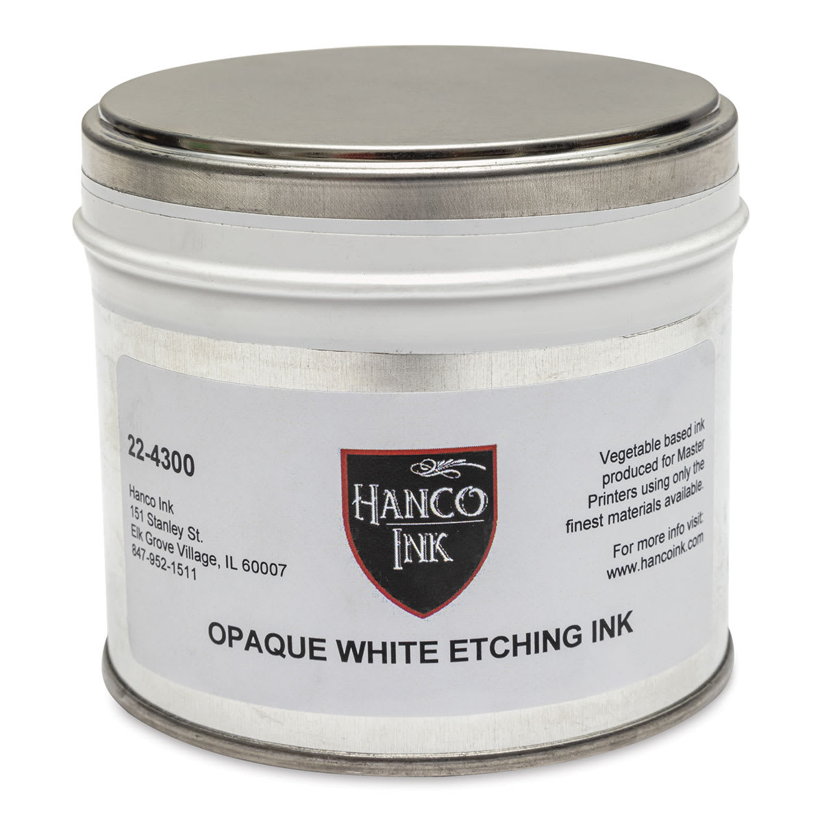 Hanco Oil Based Etching Ink - 1-1/2 lb, Opaque White - front