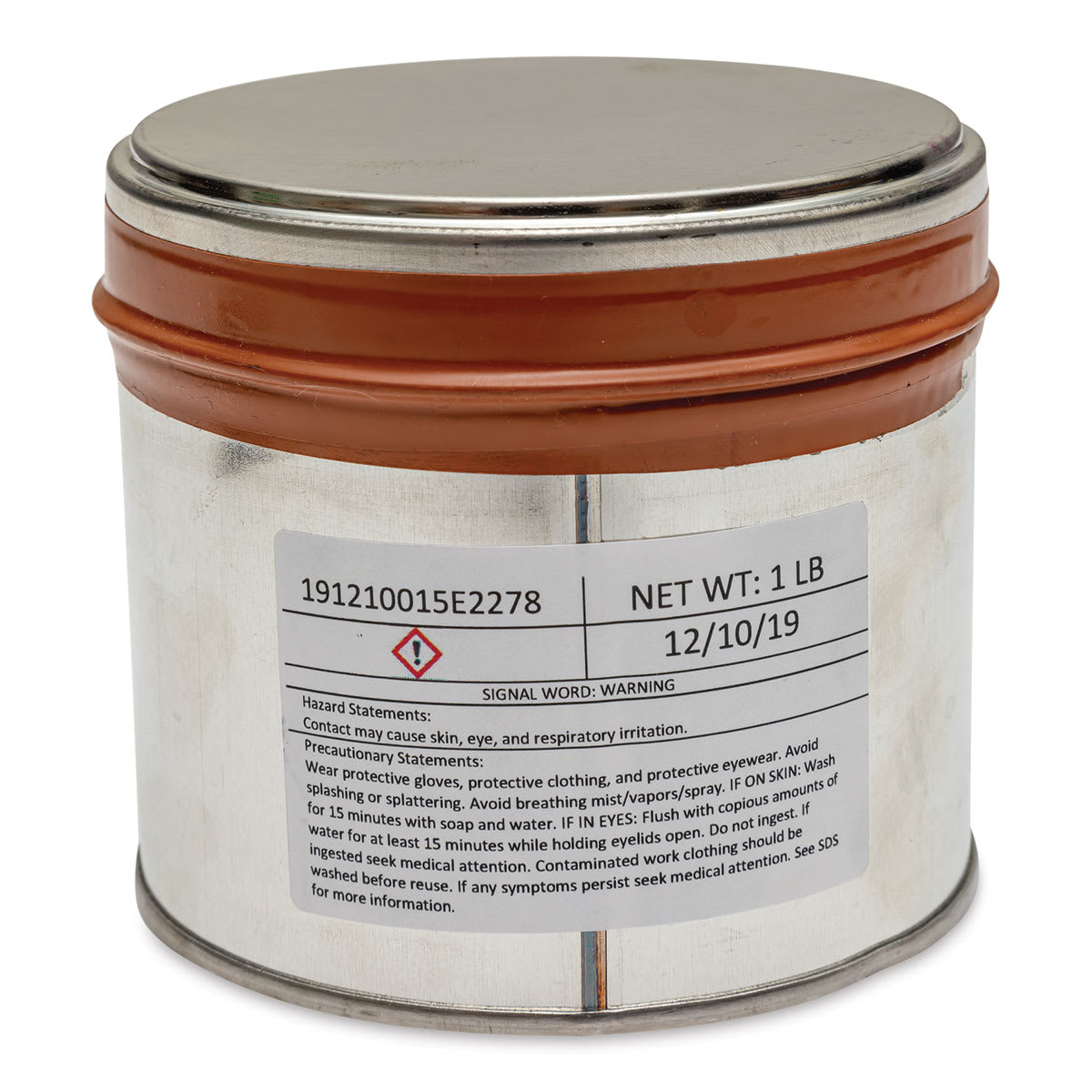 Hanco Oil Based Etching Ink - 1 lb, Burnt Umber - back