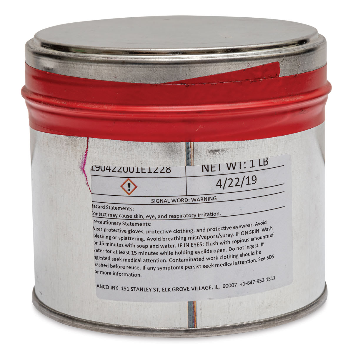 Hanco Litho Ink - 1 lb, Process Magenta - back