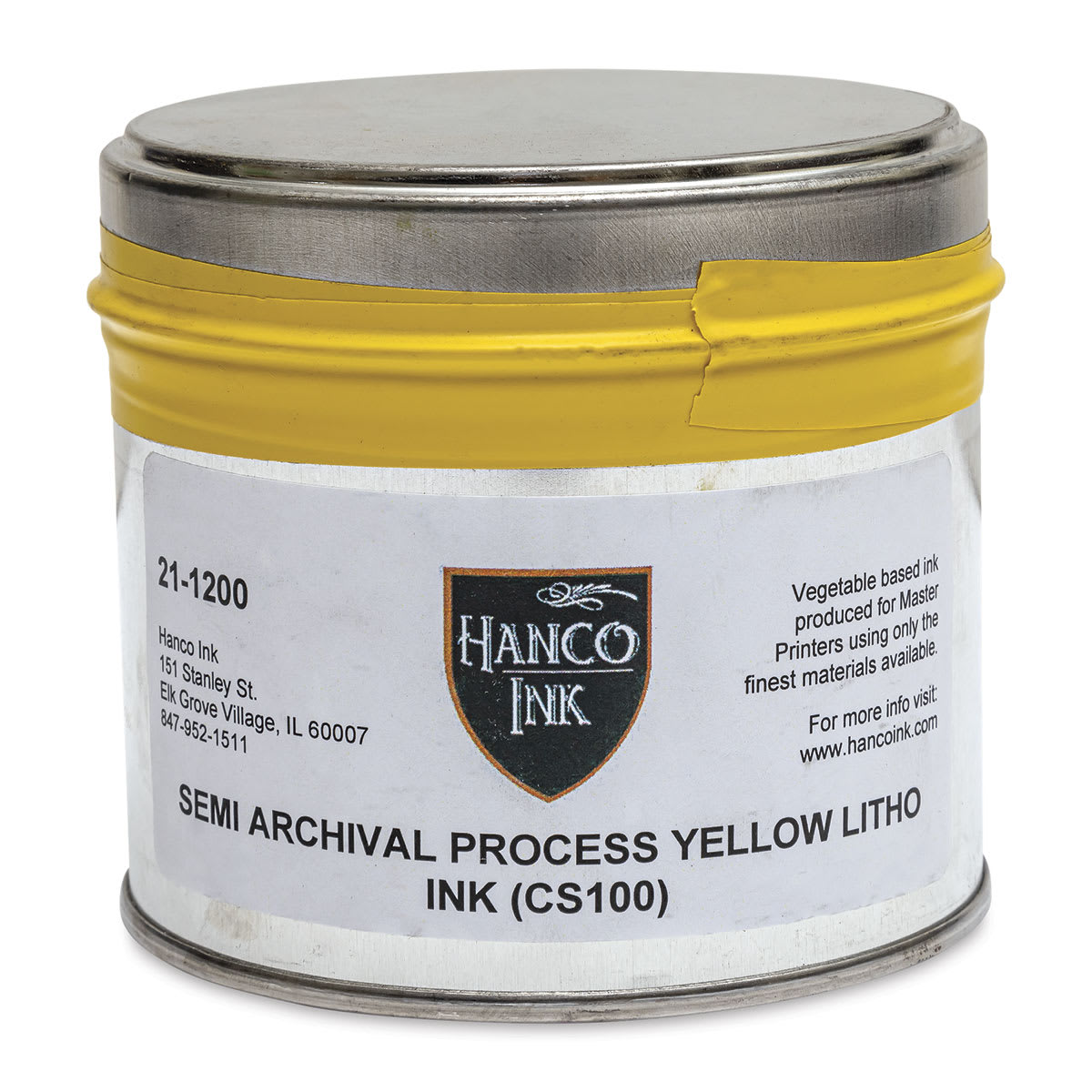 Hanco Litho Ink - 1 lb, Process Yellow - front