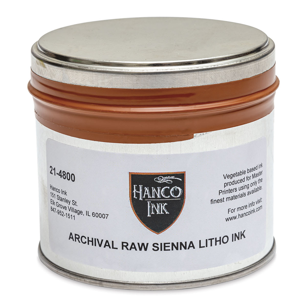 Hanco Litho Ink - 1 lb, Raw Sienna - front