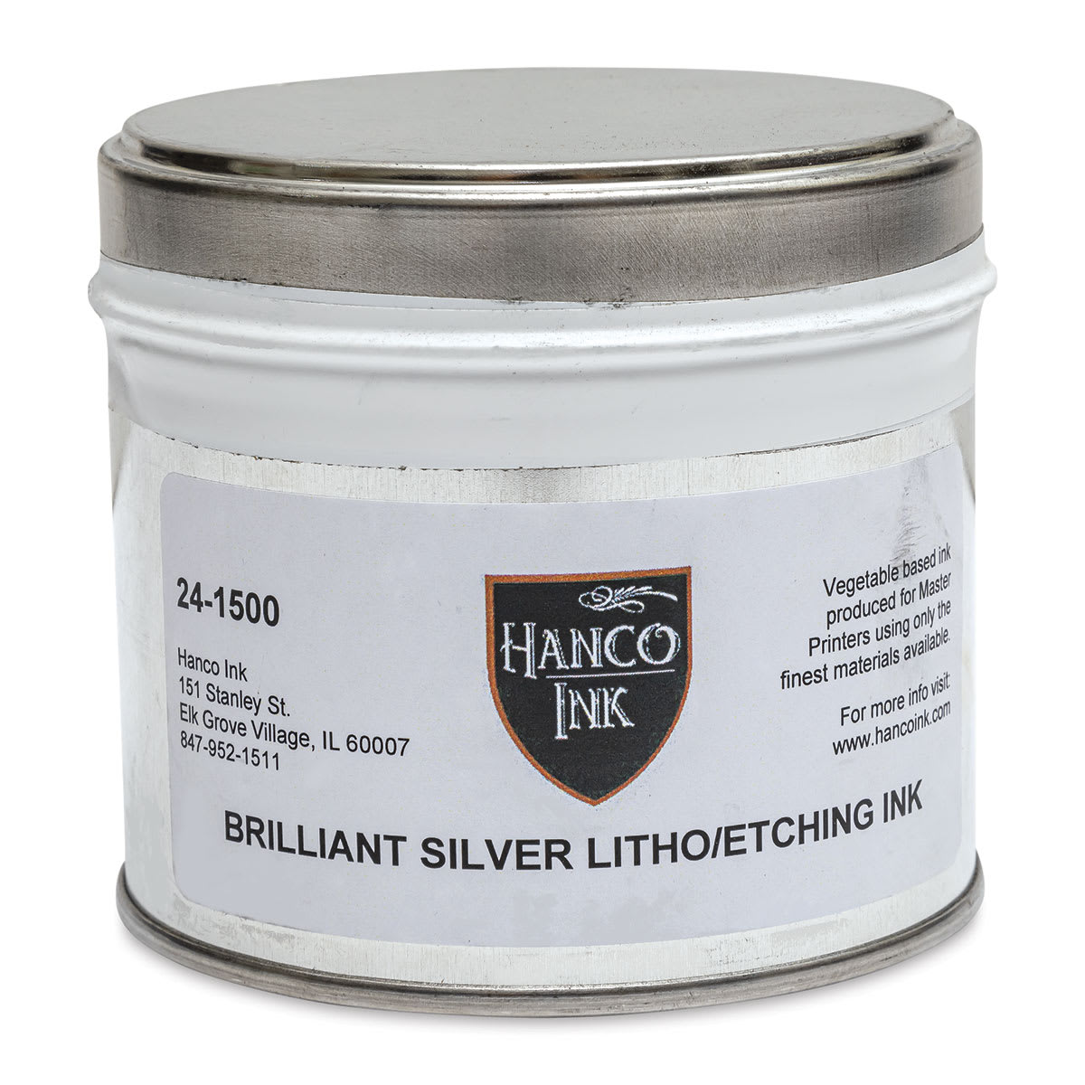 Hanco Litho Ink - 1 lb, Brilliant Silver - front