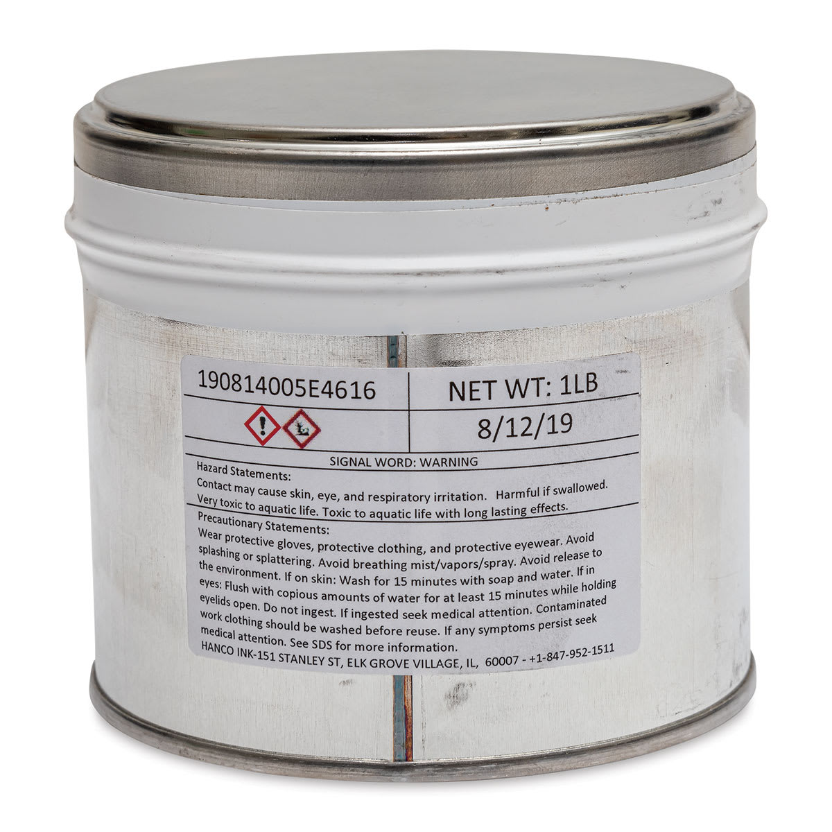 Hanco Litho Ink - 1 lb, Brilliant Copper - back