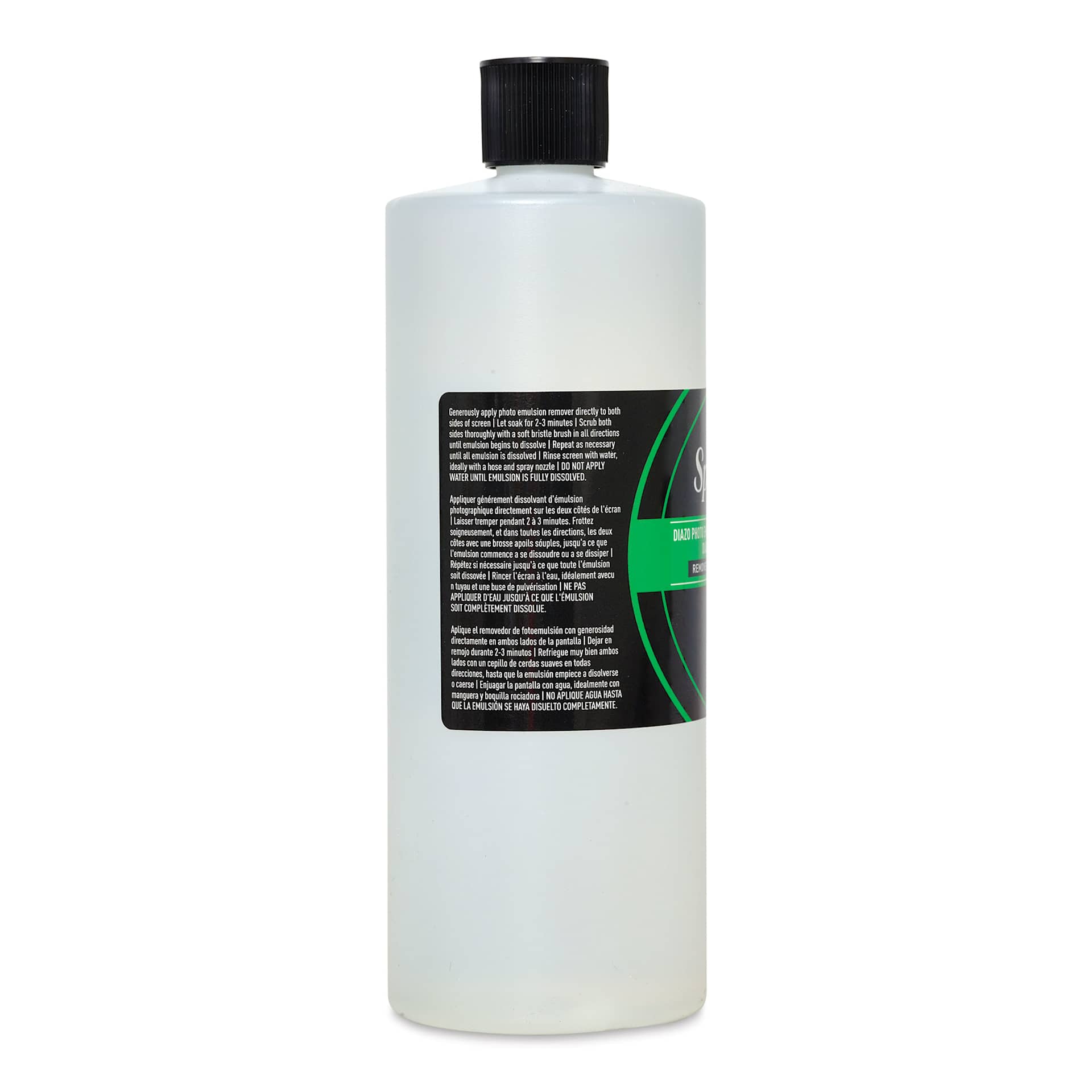 Speedball Diazo Photo Emulsion Remover - 32 oz, back of bottle