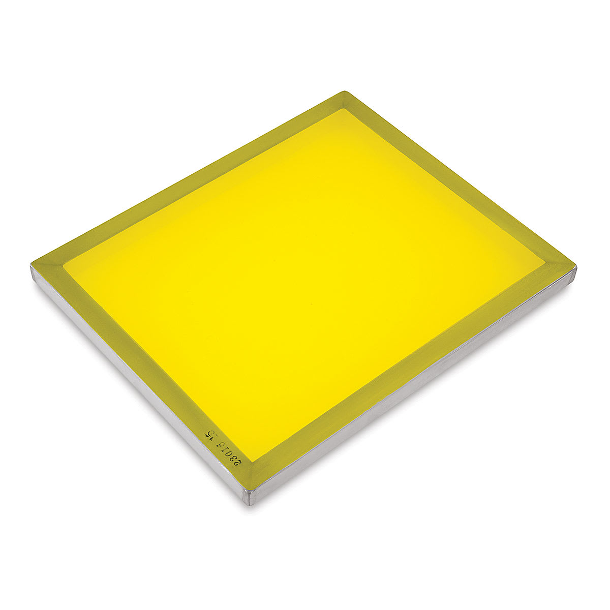 Speedball Screen Printing Frame - Angled view of Aluminum 20" x 24" frame with Yellow Mesh