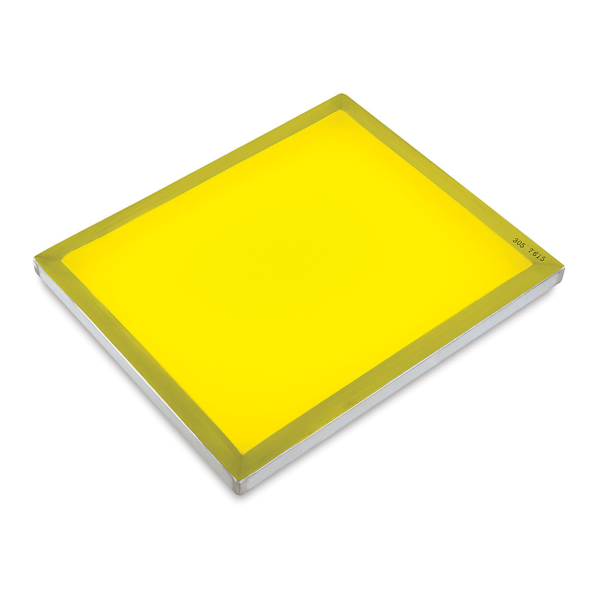 Speedball Screen Printing Frame - 305 Mesh, Yellow, 20" x 24" - top view, angled