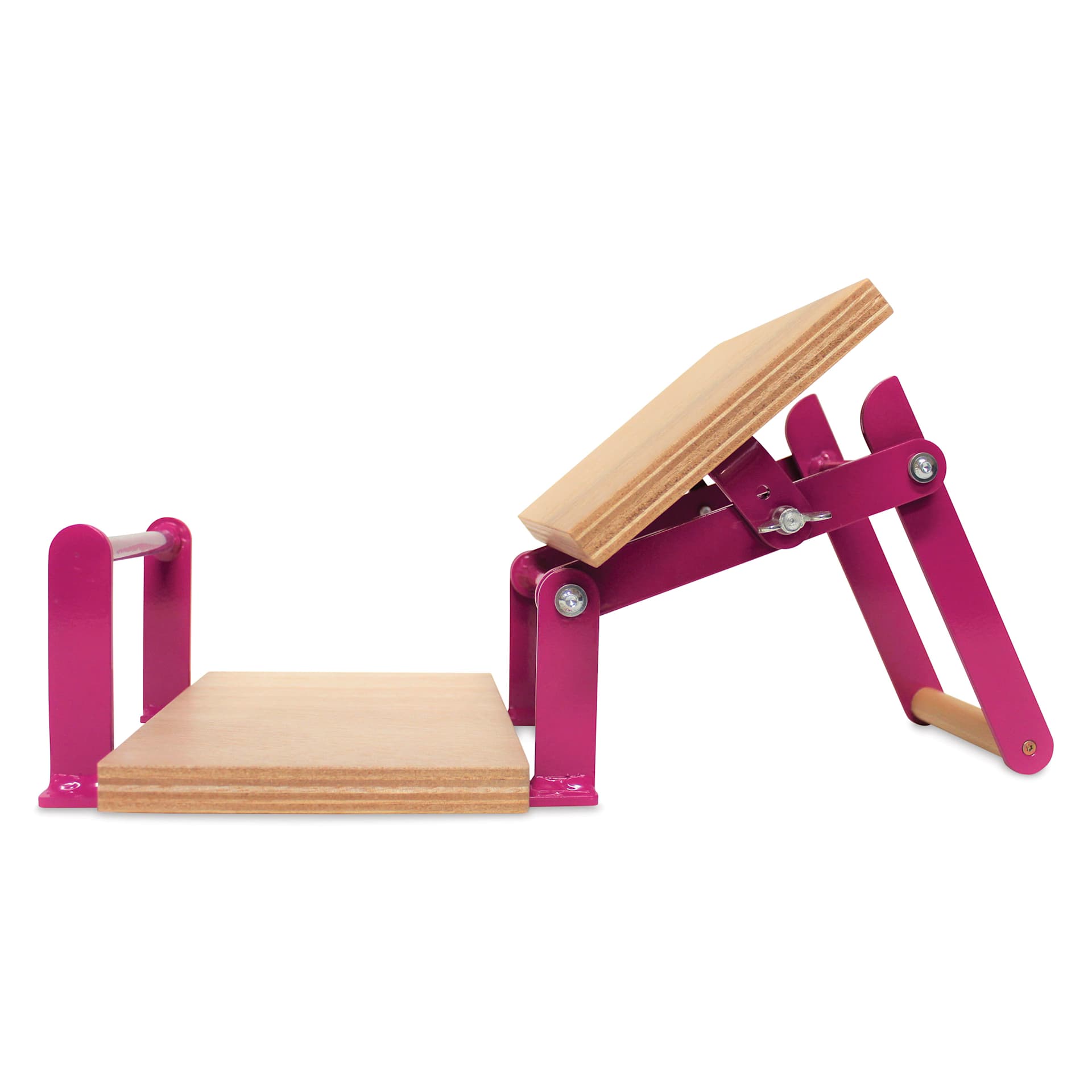 Woodzilla Hand Lino Press - Purple, 5-7/8" x 8-1/4", press open