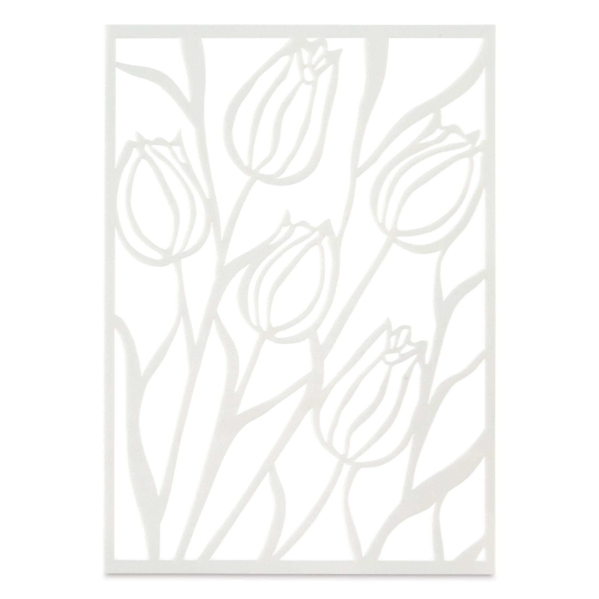 Gelli Arts Stencil - Tulip, 5" x 7"