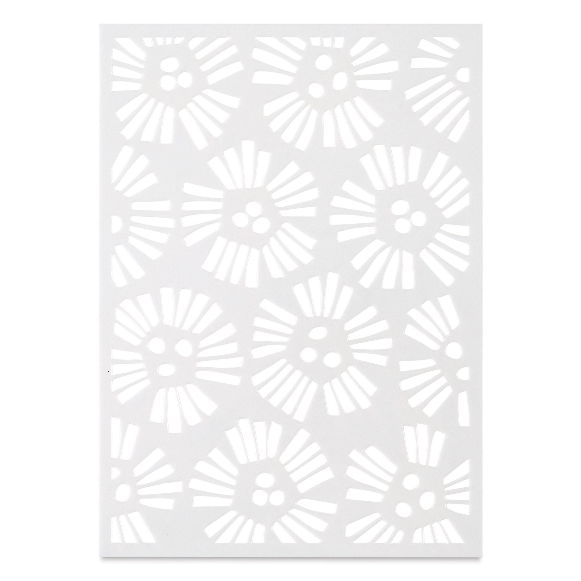 Gelli Arts Stencil - Abstract Flower, 5" x 7"