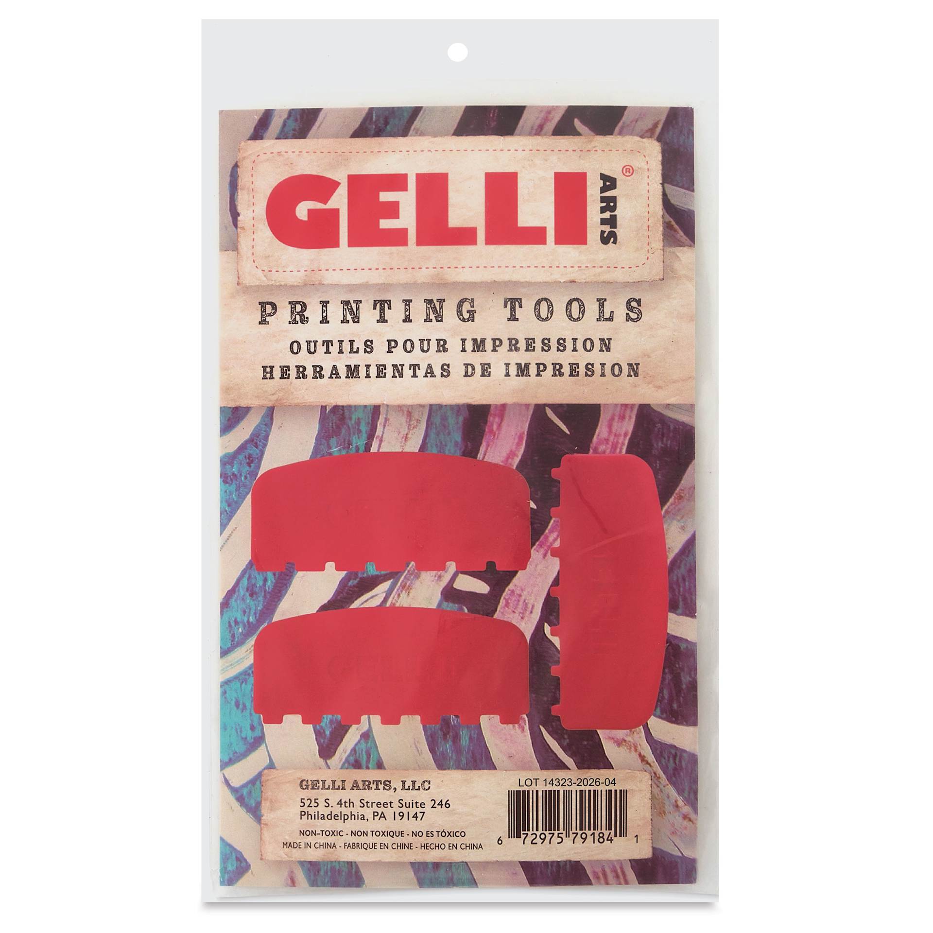Gelli Arts Large Printing Tools - Set of 3, Square front of packaging