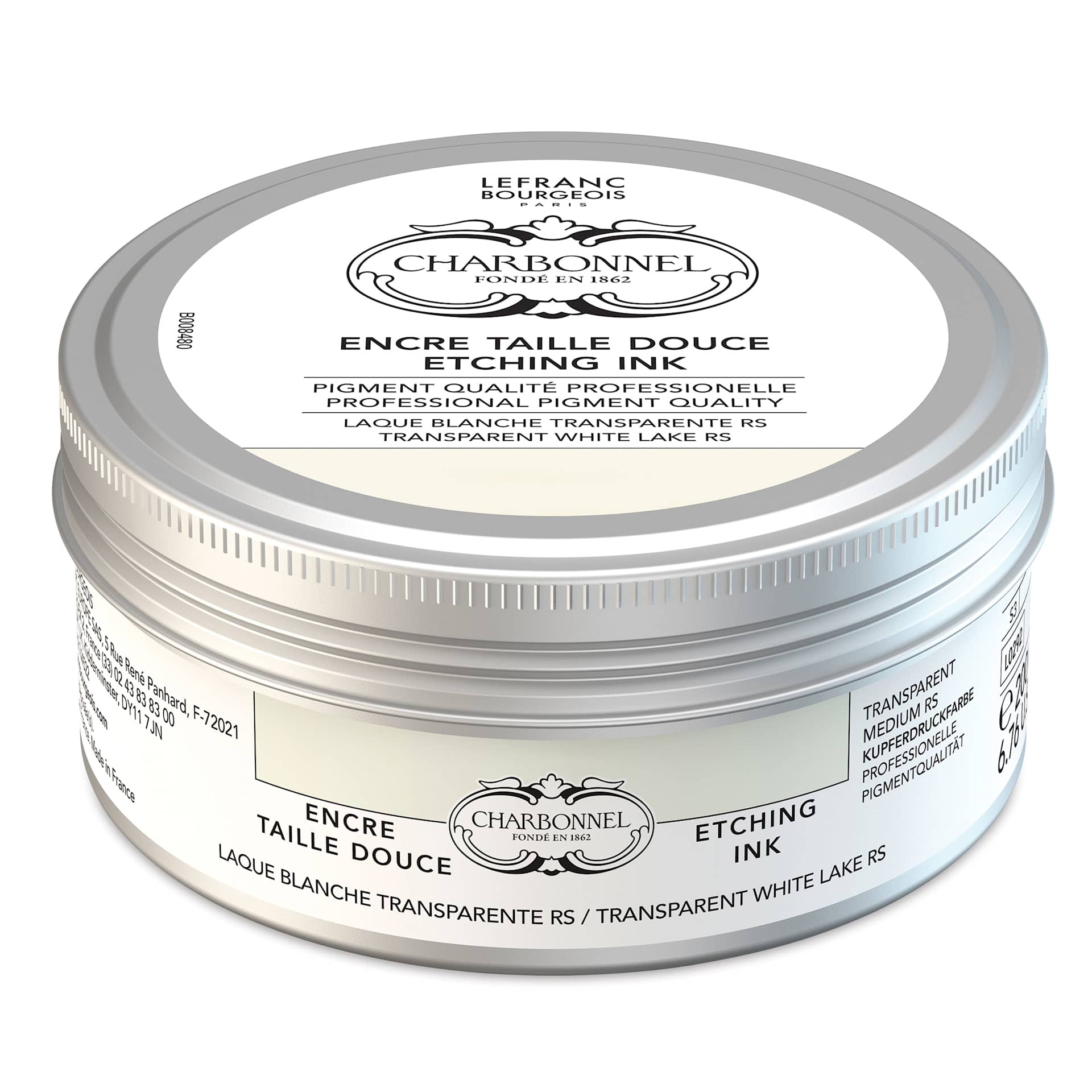 Charbonnel Etching Ink - Transparent Lake White, 200 ml