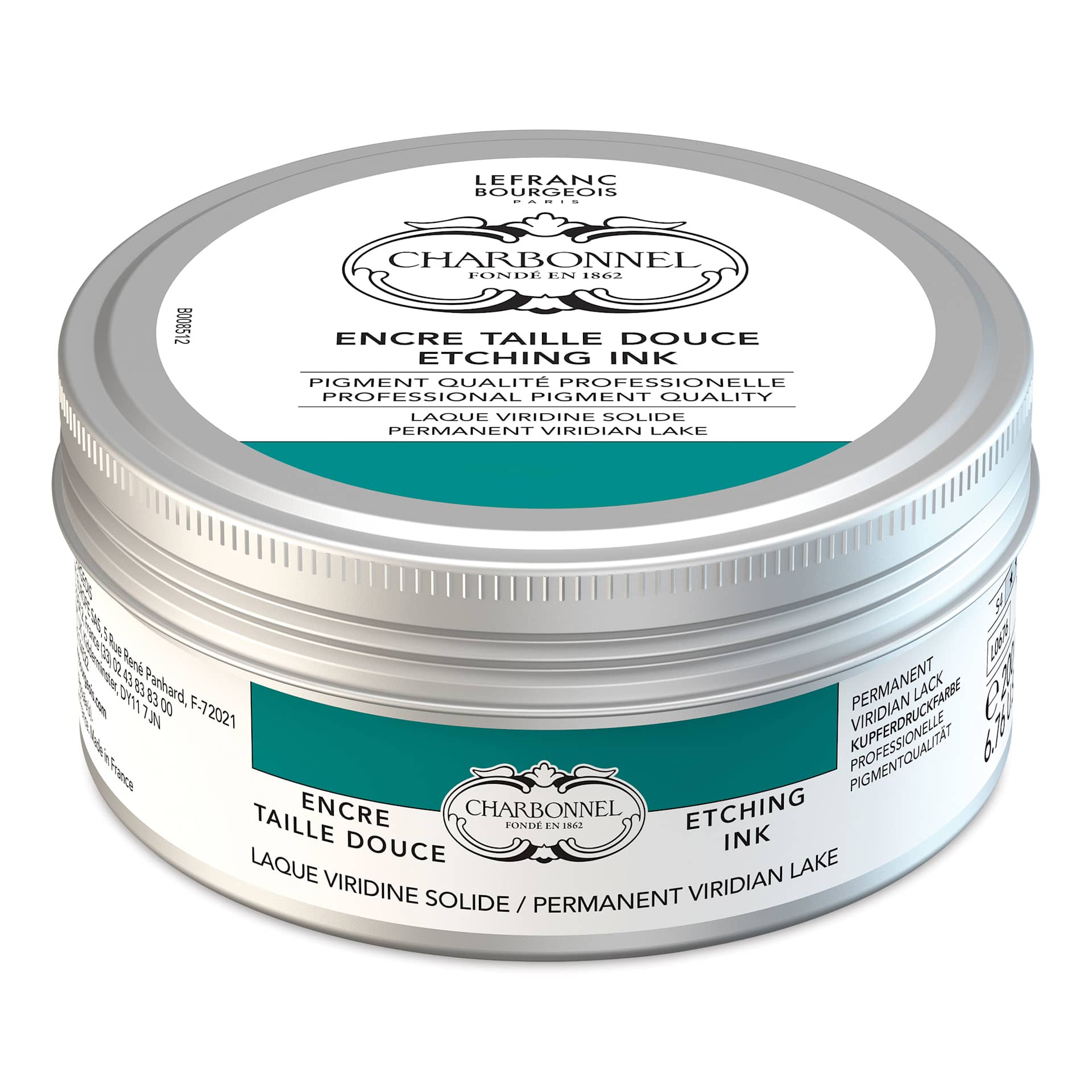 Charbonnel Etching Ink - Permanent Viridian Lake, 200 ml
