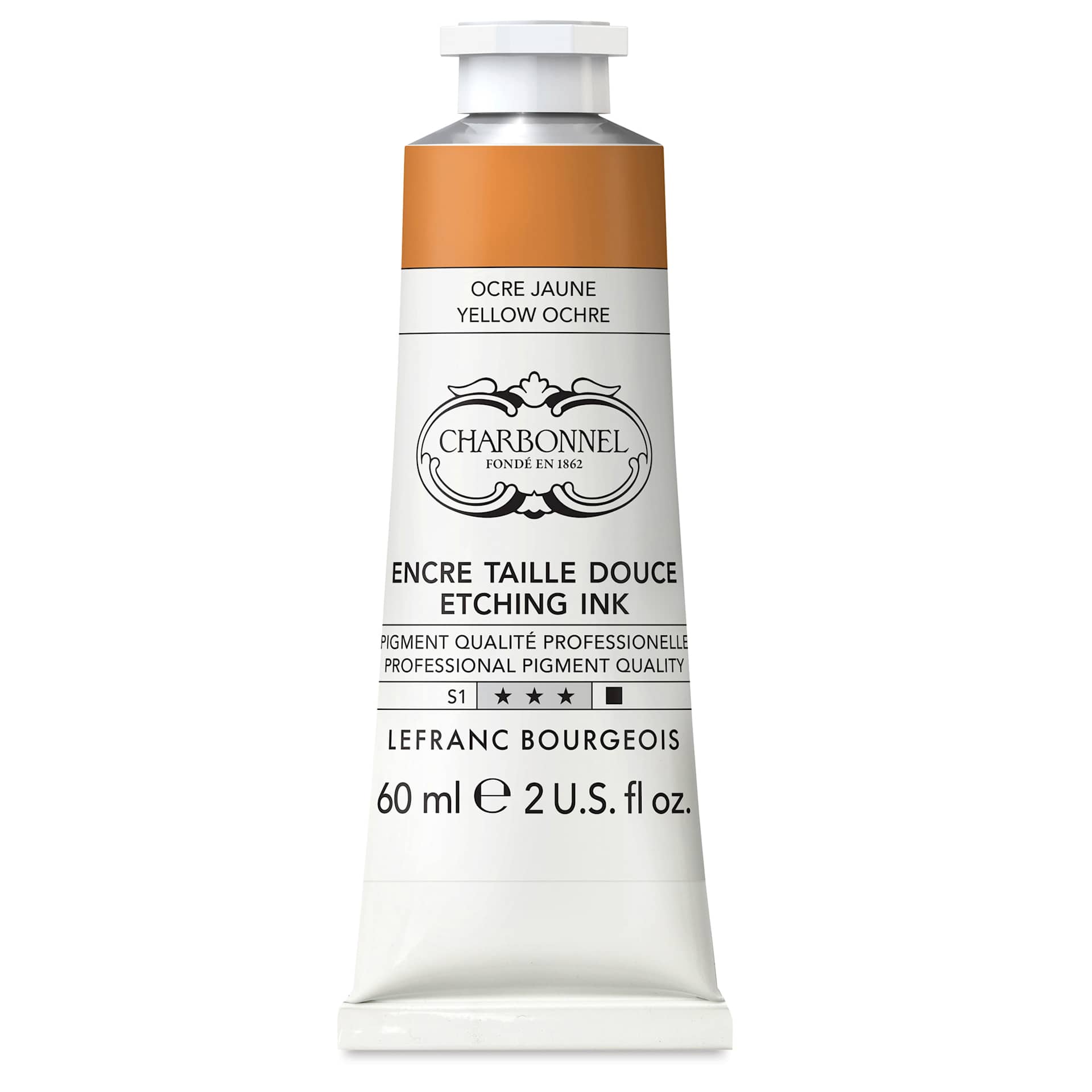 Charbonnel Etching Ink - Yellow Ochre, 60 ml