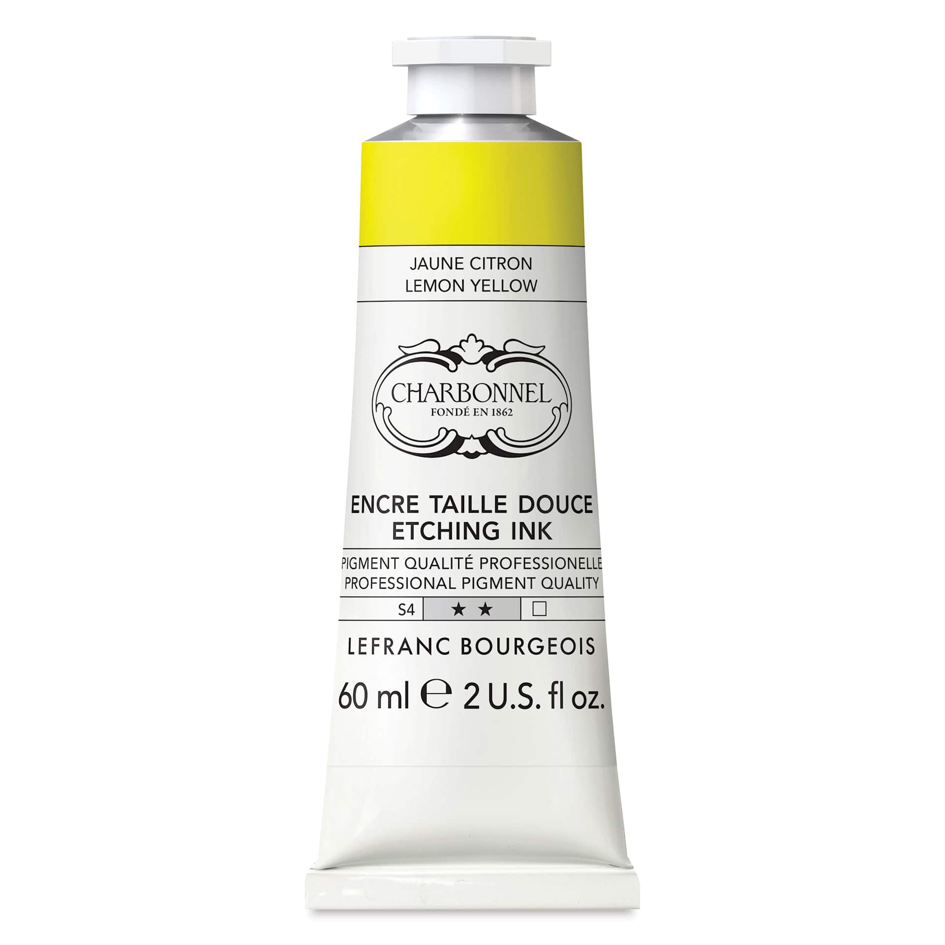 Charbonnel Etching Ink - Lemon Yellow, 60 ml