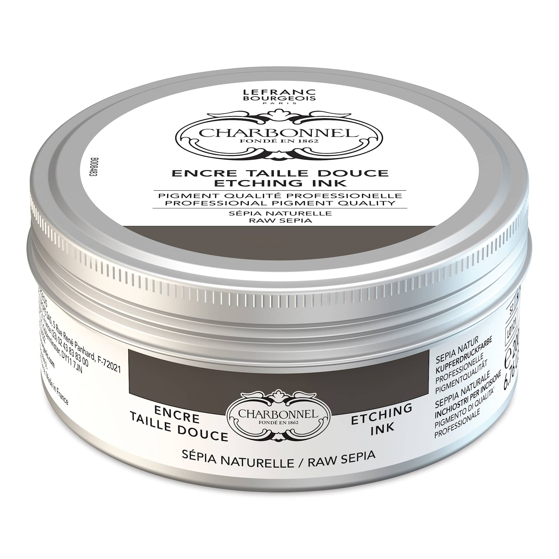 Charbonnel Etching Ink - Raw Sepia, 200 ml