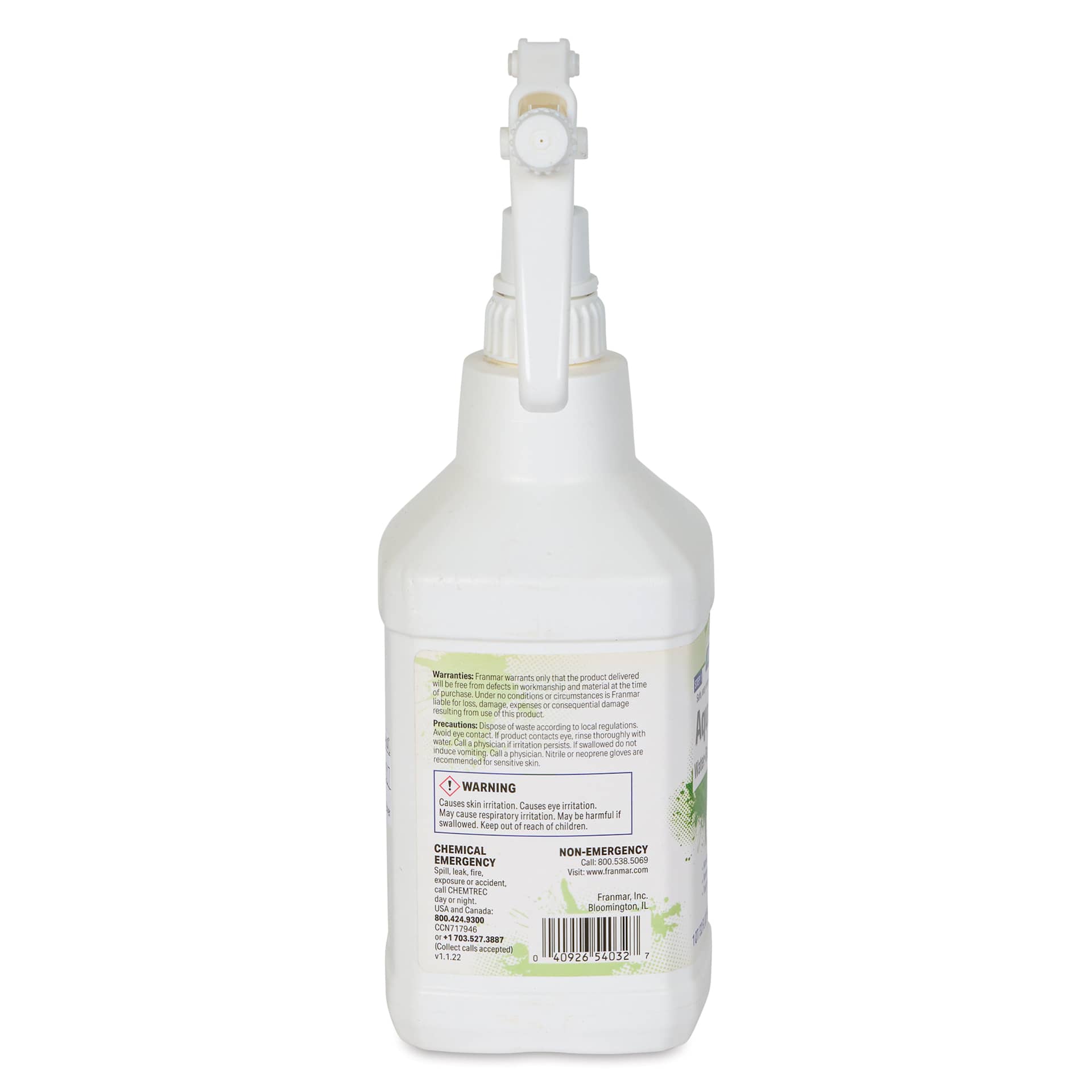 Franmar Aqua-Wash Water-Based Ink Remover - Quart - front