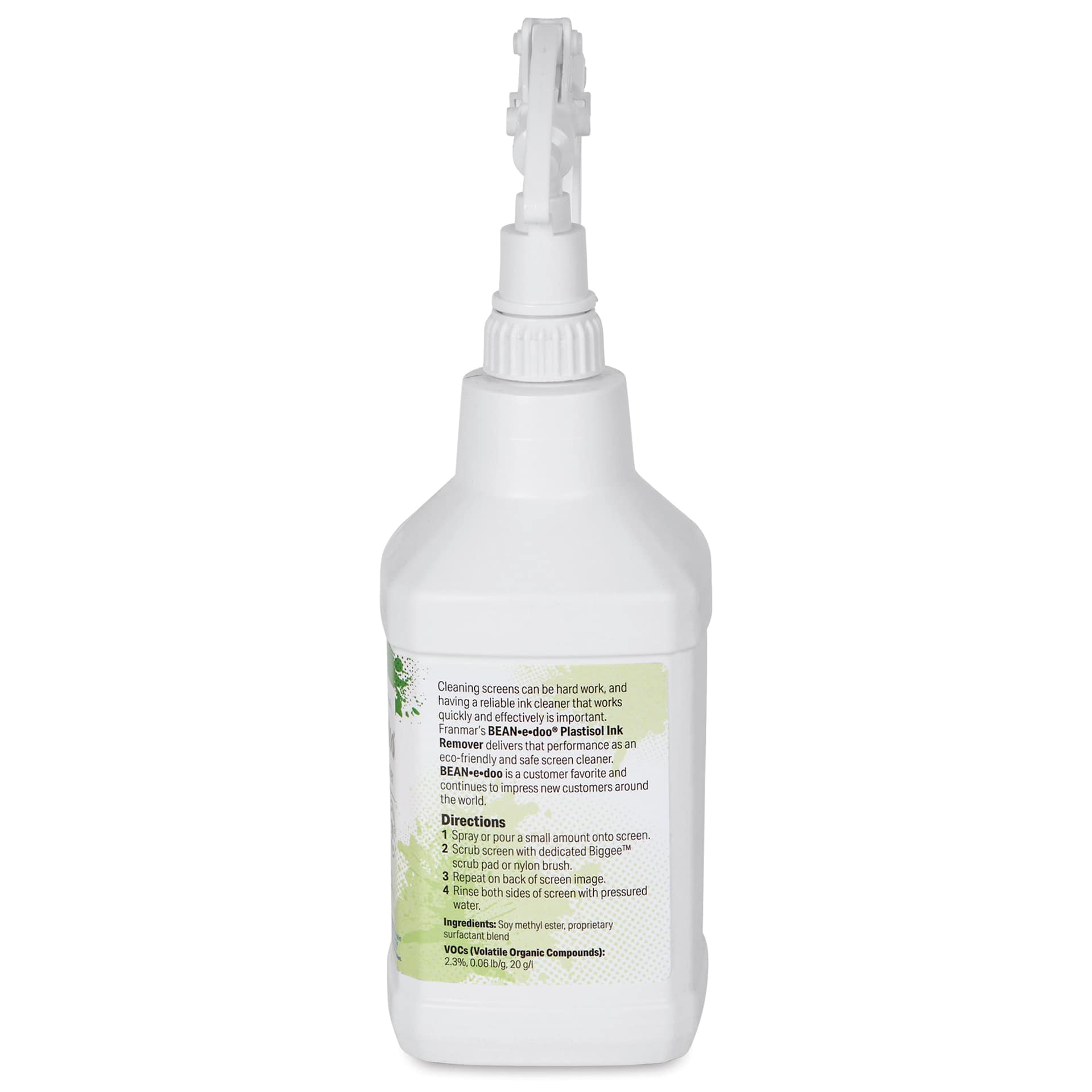 Franmar BEAN-e-doo Plastisol Ink Remover - Quart - side