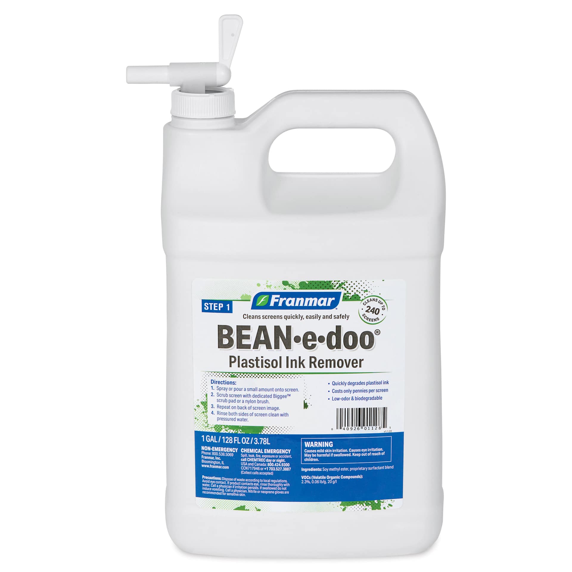 Franmar BEAN-e-doo Plastisol Ink Remover - Gallon