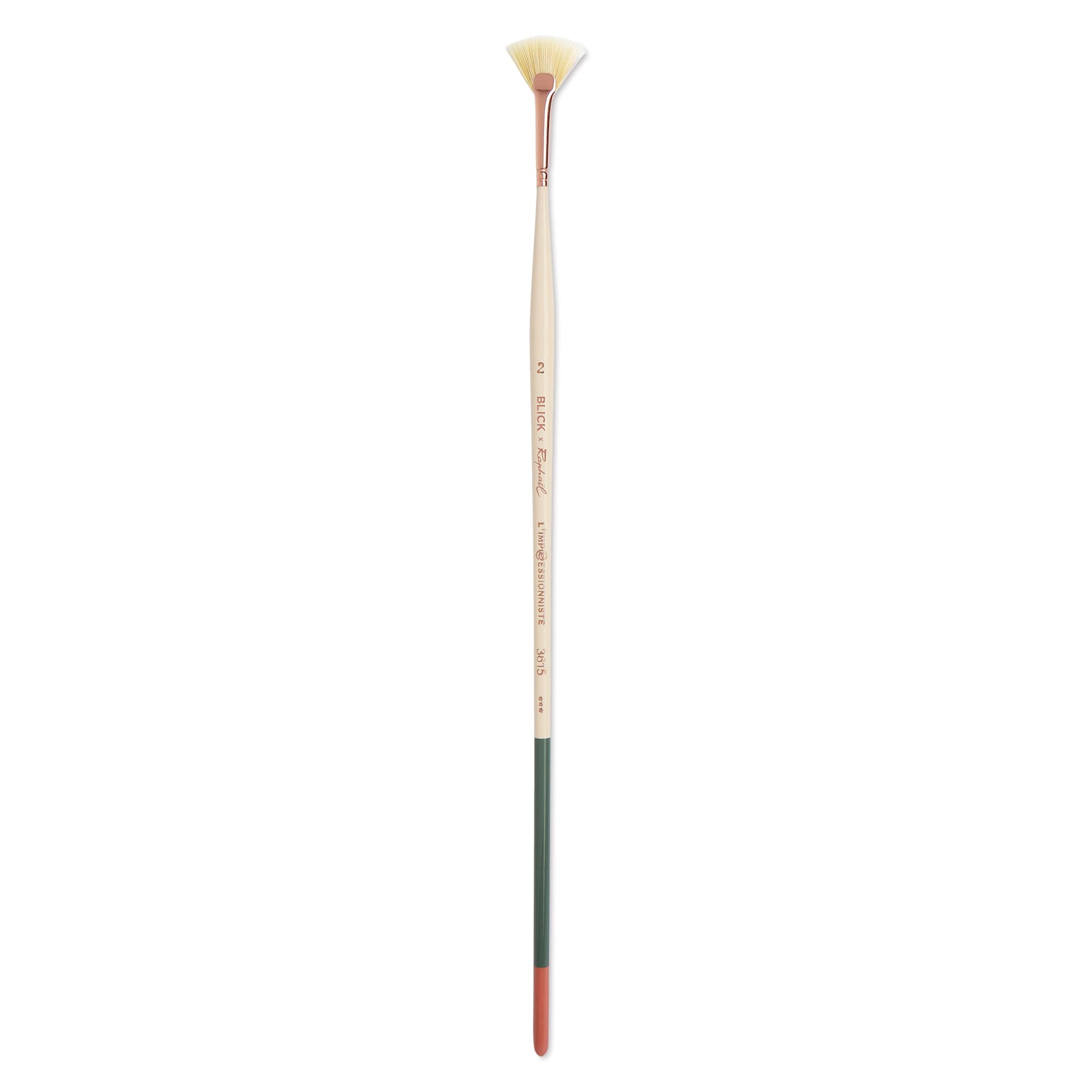 Blick x Raphaël L'Impressionniste Synthetic Bristle Brush - Fan, Size 2, Long Handle