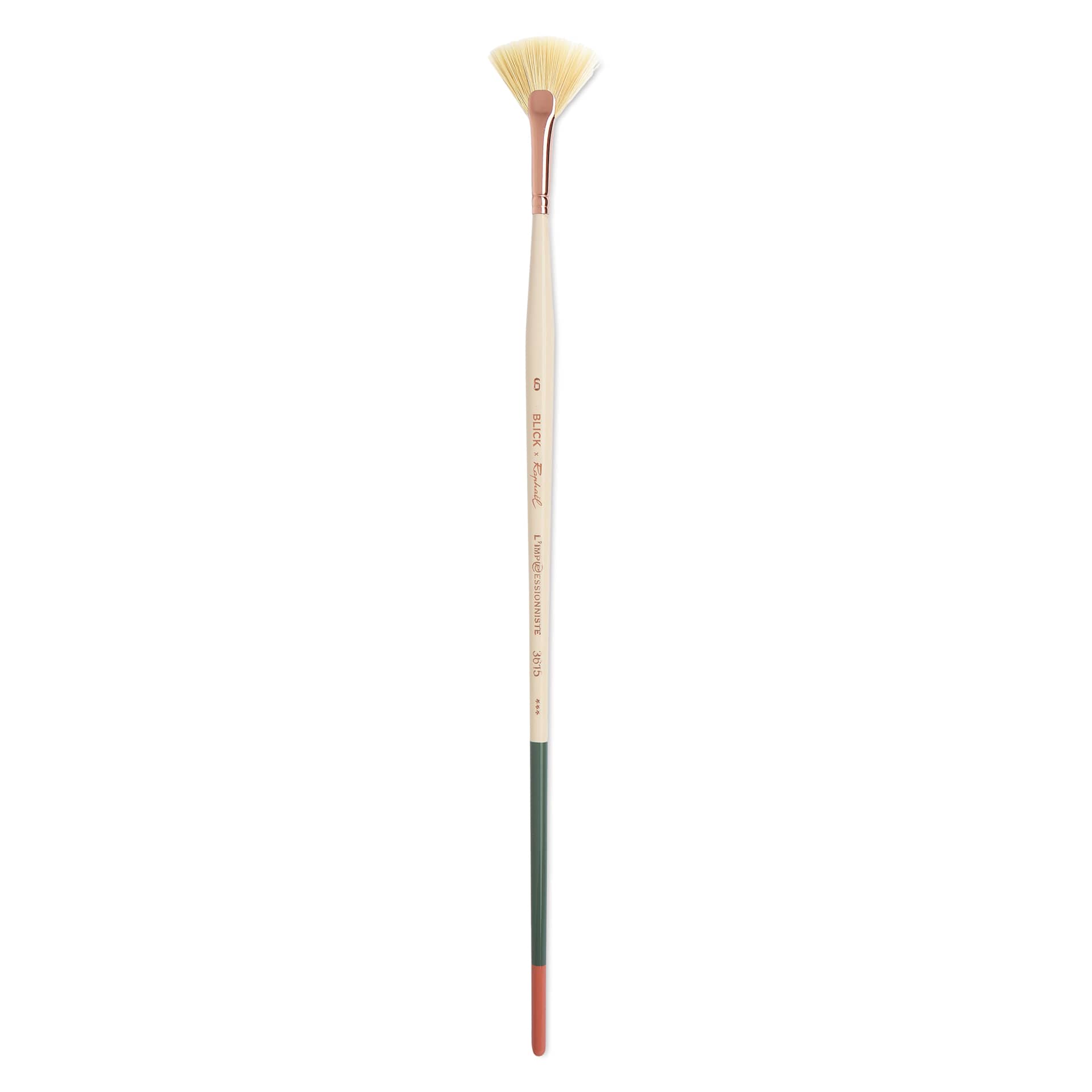 Blick x Raphaël L'Impressionniste Synthetic Bristle Brush - Fan, Size 6, Long Handle