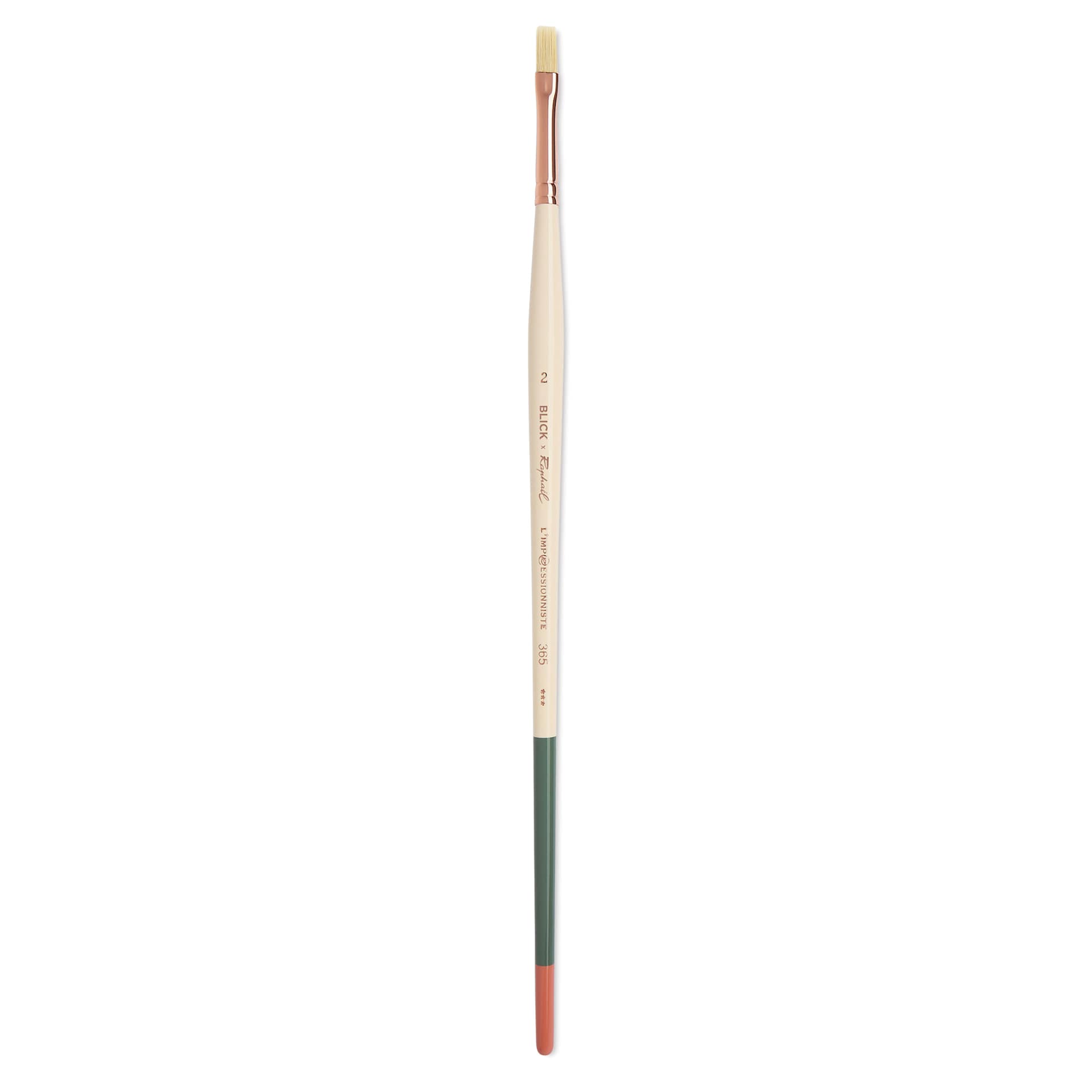 Blick x Raphaël L'Impressionniste Synthetic Bristle Brush - Flat, Size 2, Long Handle
