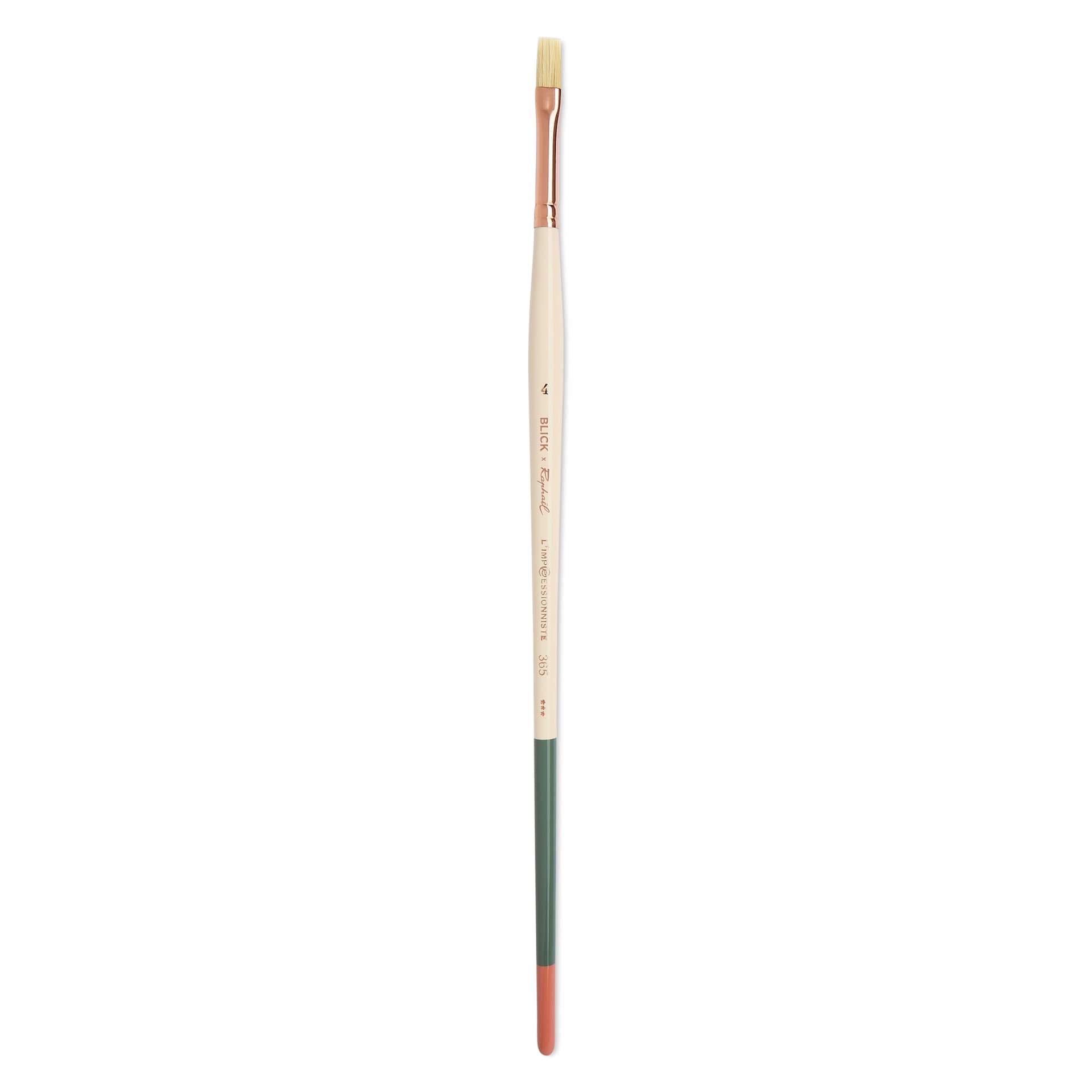 Blick x Raphaël L'Impressionniste Synthetic Bristle Brush - Flat, Size 4, Long Handle