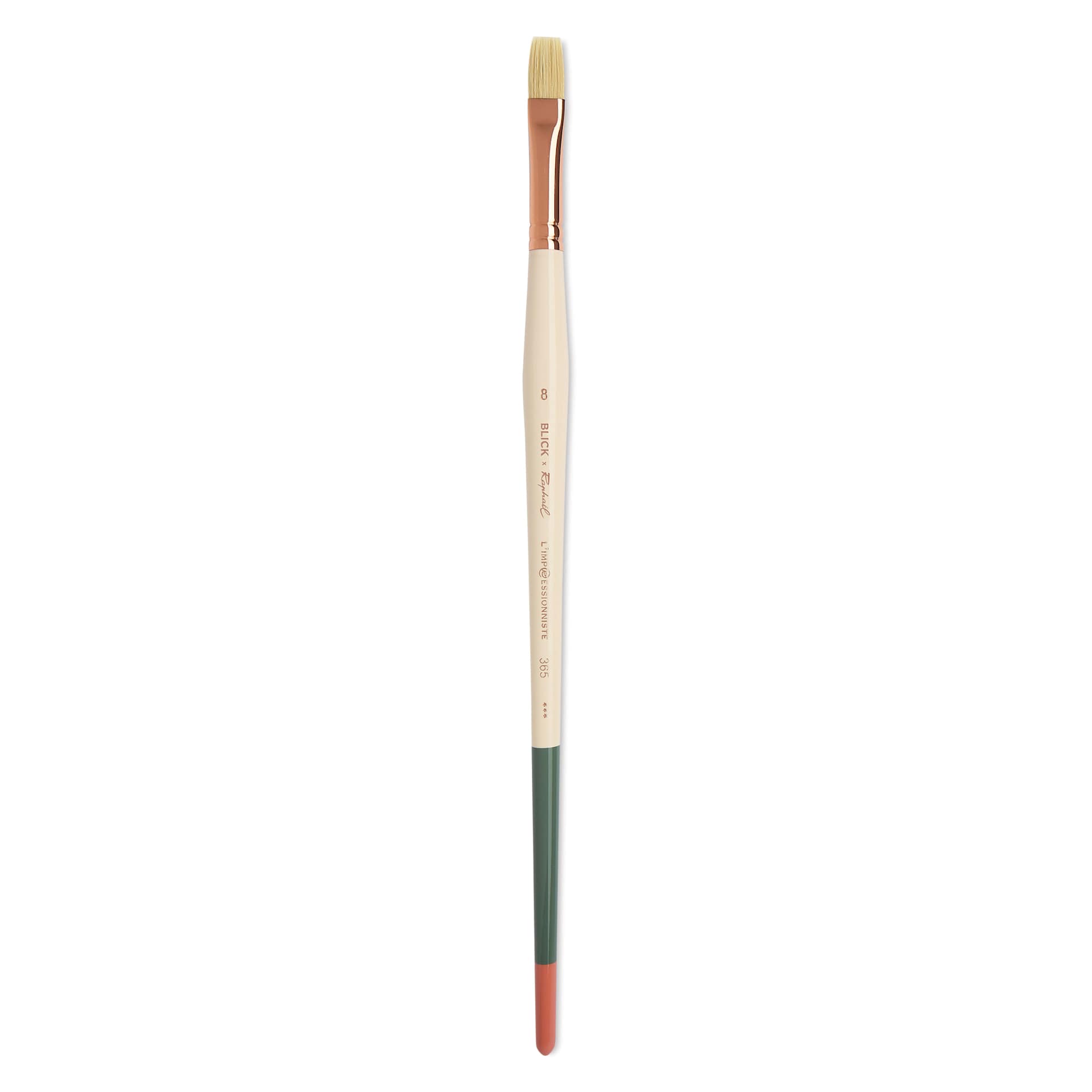 Blick x Raphaël L'Impressionniste Synthetic Bristle Brush - Flat, Size 8, Long Handle