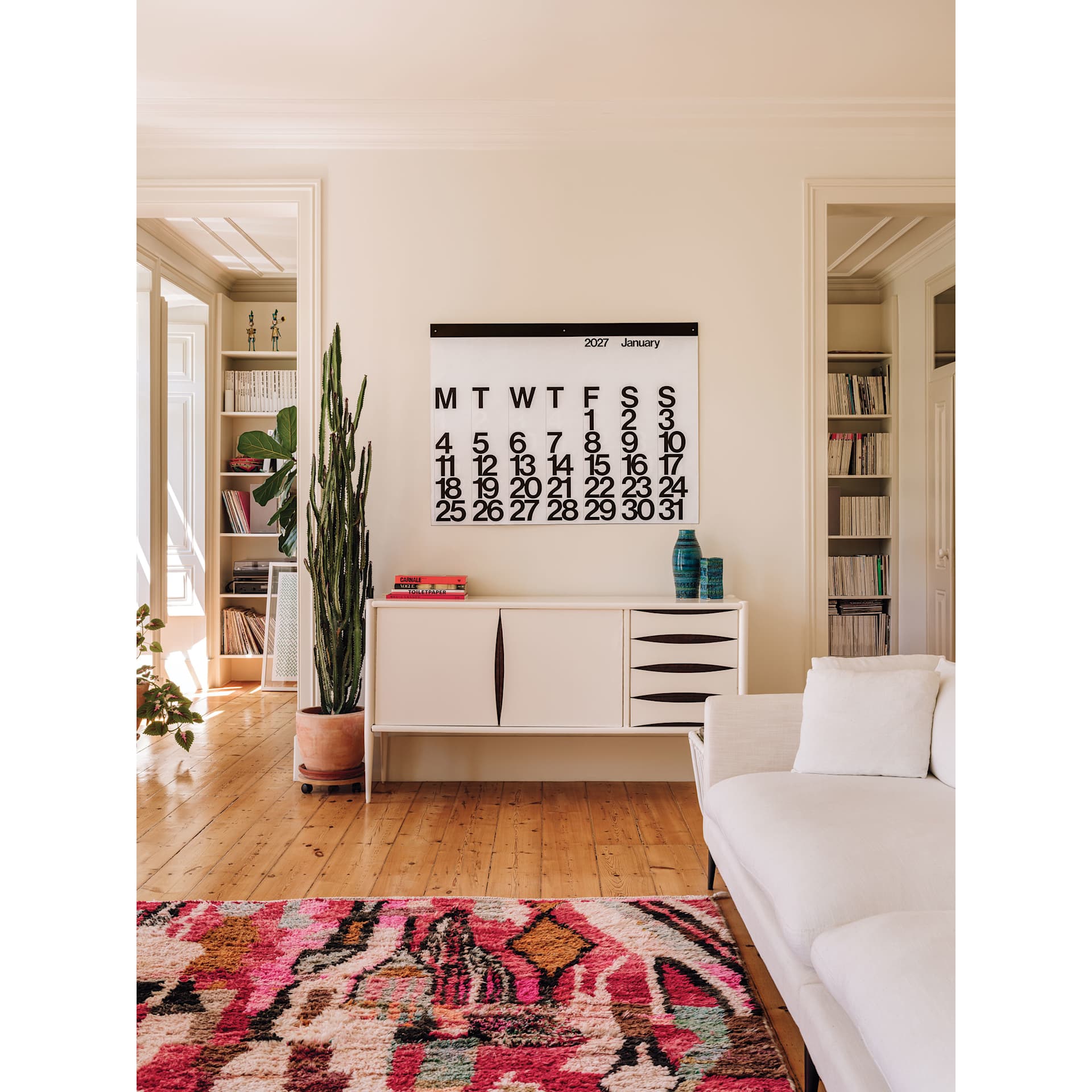 Stendig 2027 Wall Calendar, in living room