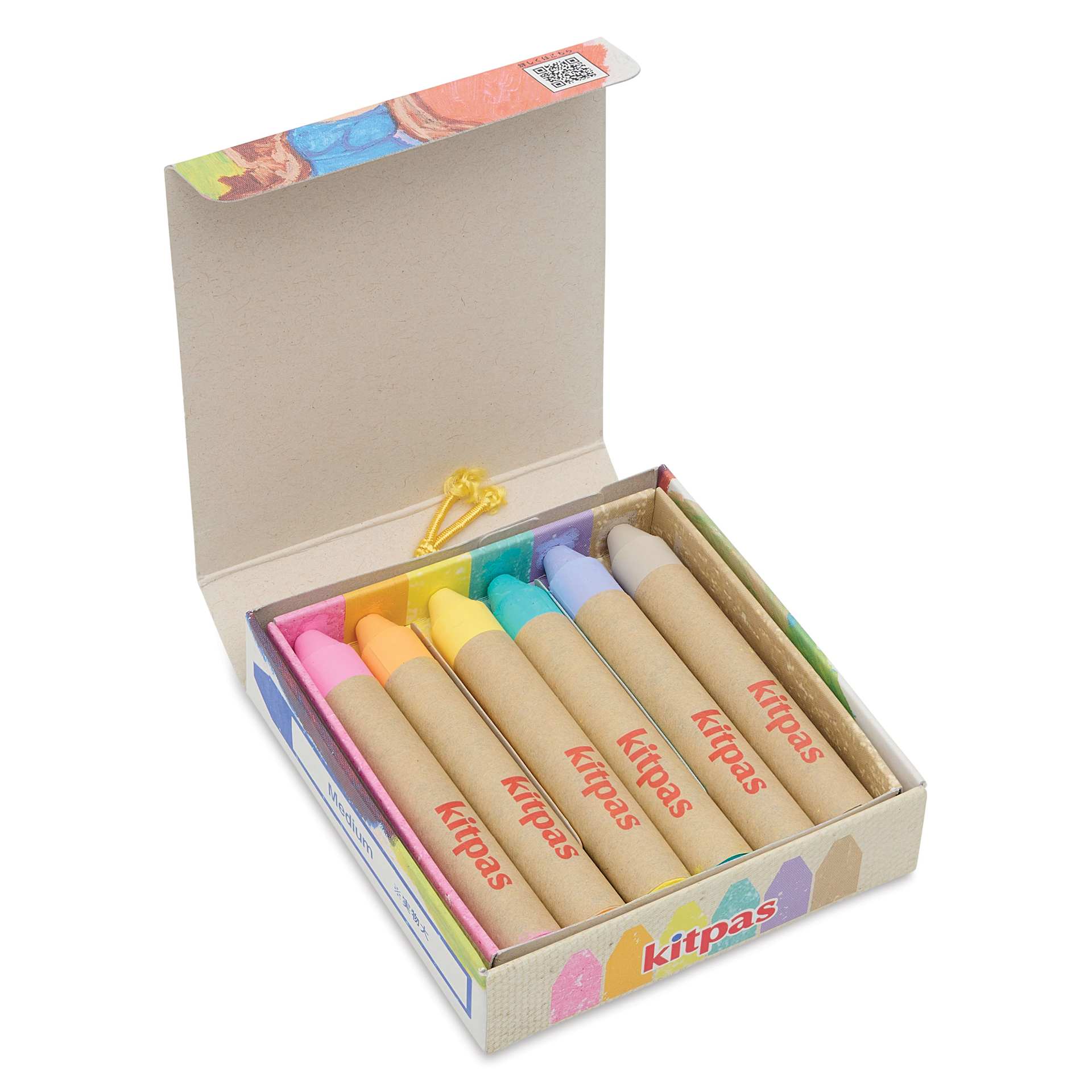 Kitpas by Artist Rice Wax Crayon Set - Face, Set of 6, open packaging