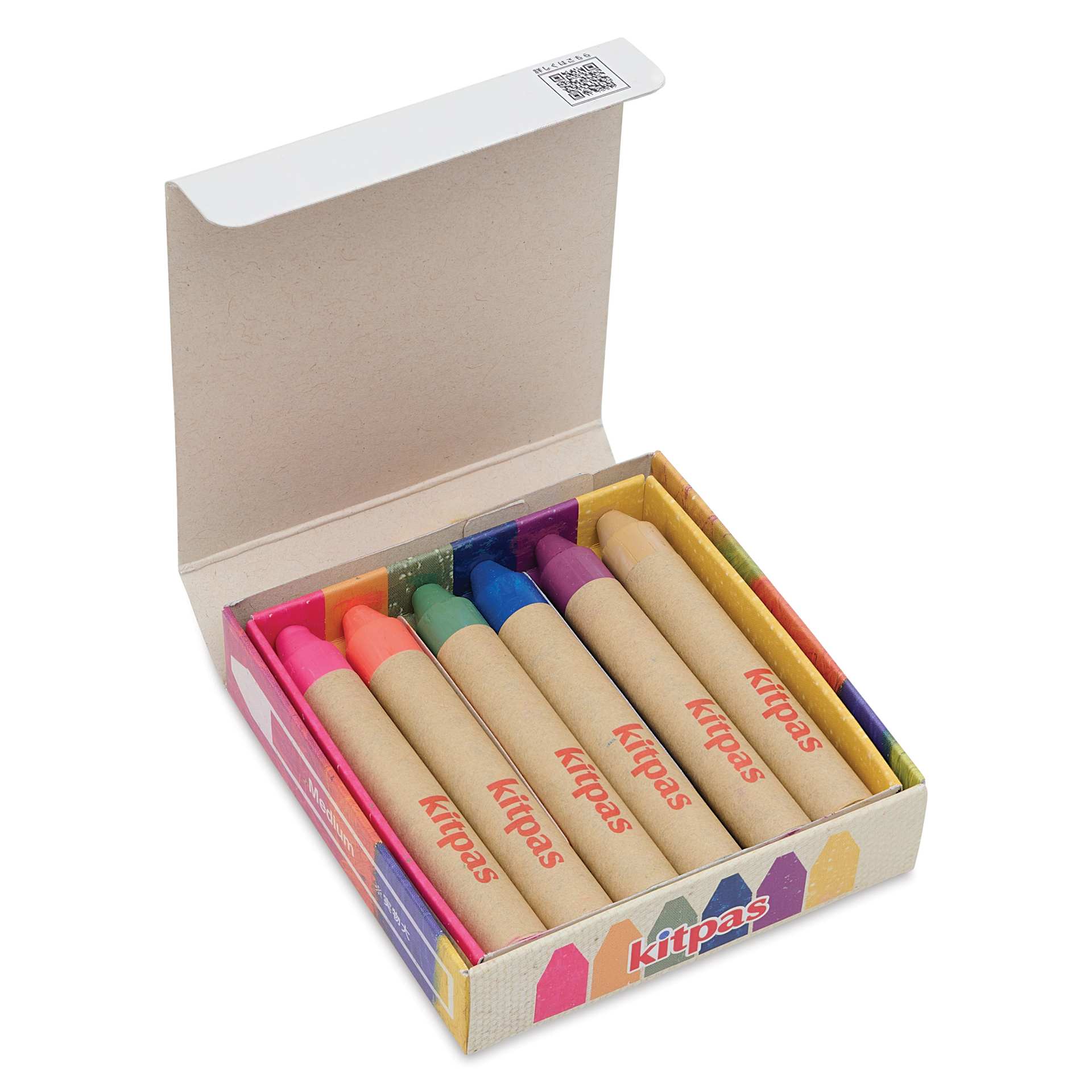 Kitpas by Artist Rice Wax Crayon Set - Nature, Set of 6, open packaging