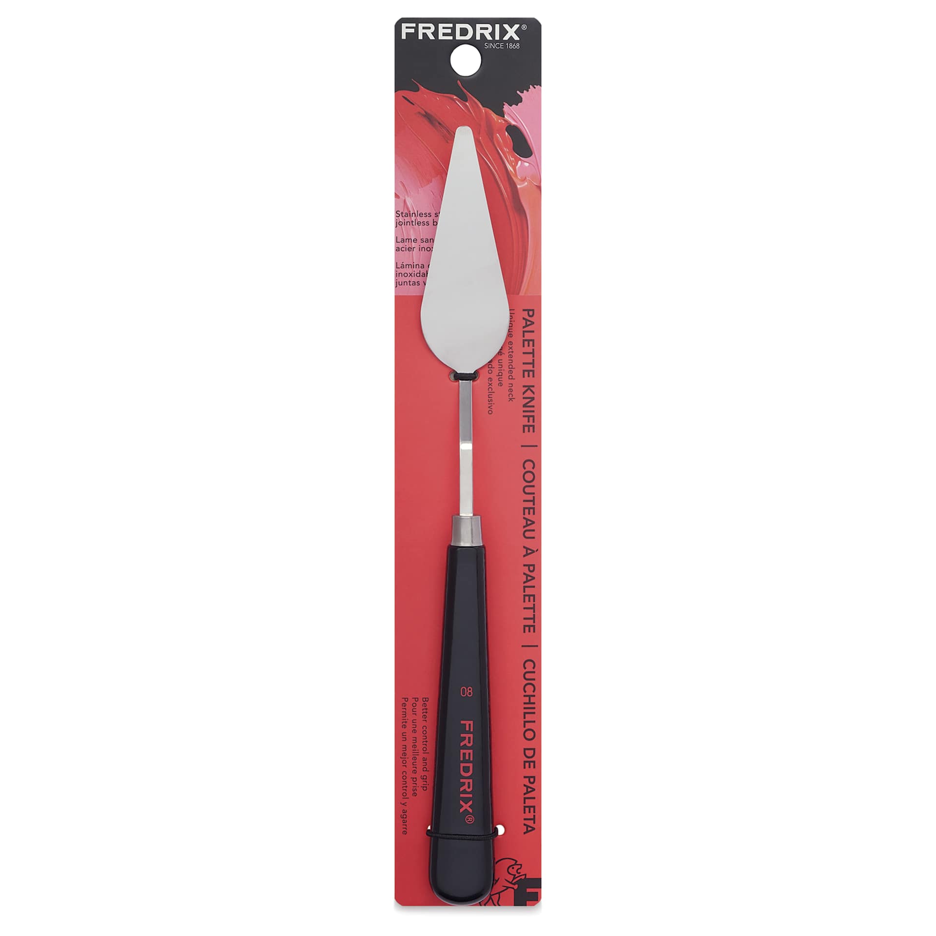 Front of Fredrix Painting Knife - 08 in package