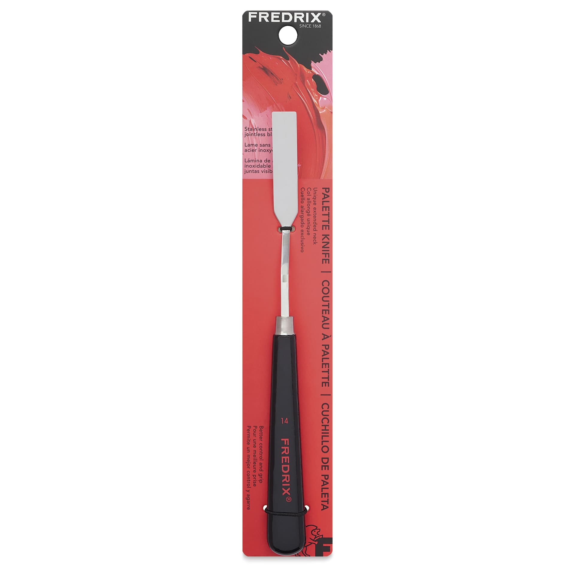 Front of Fredrix Painting Knife - 14 in package