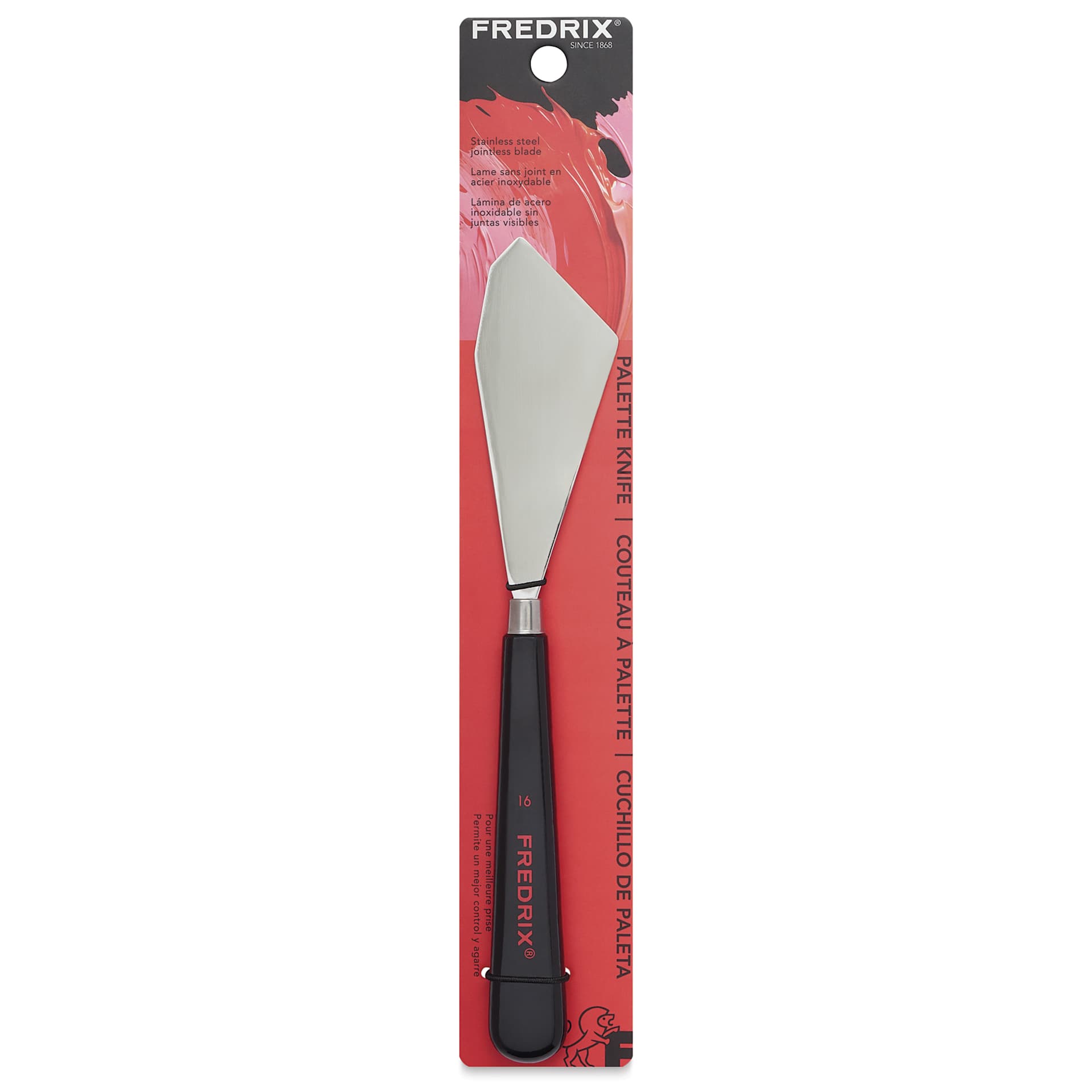 Front of Fredrix Painting Knife - 16 in package