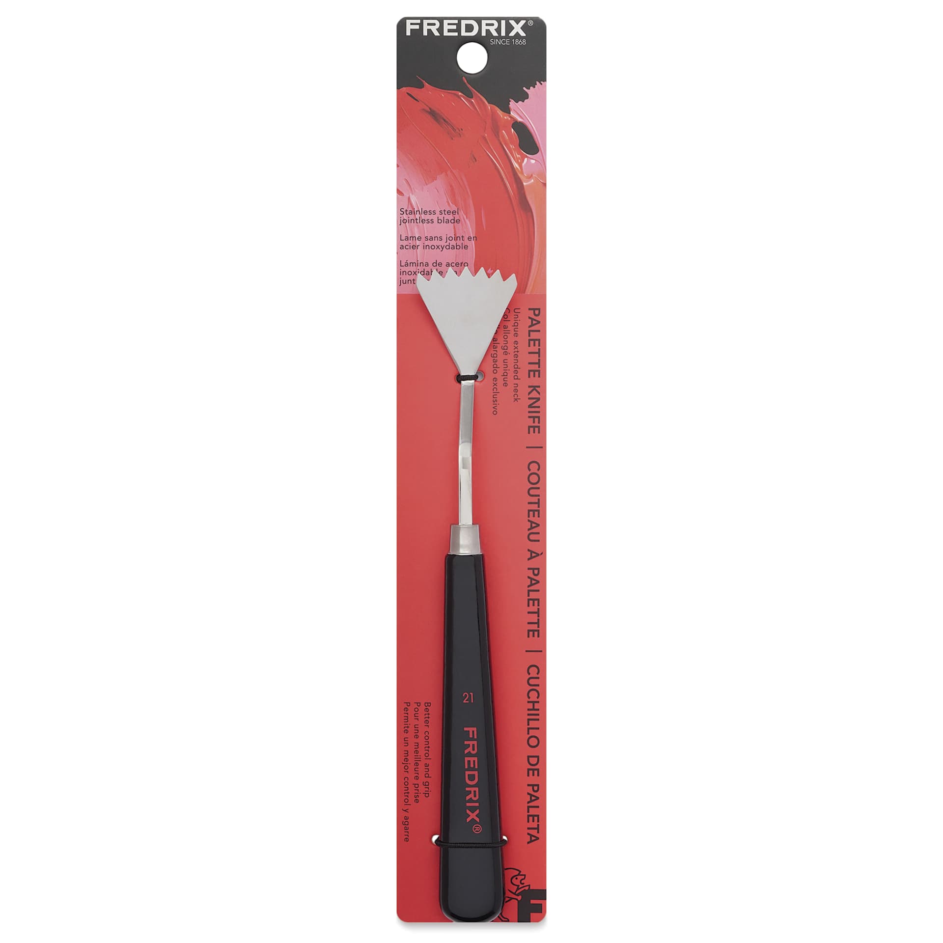Front of Fredrix Painting Knife - 21 in package