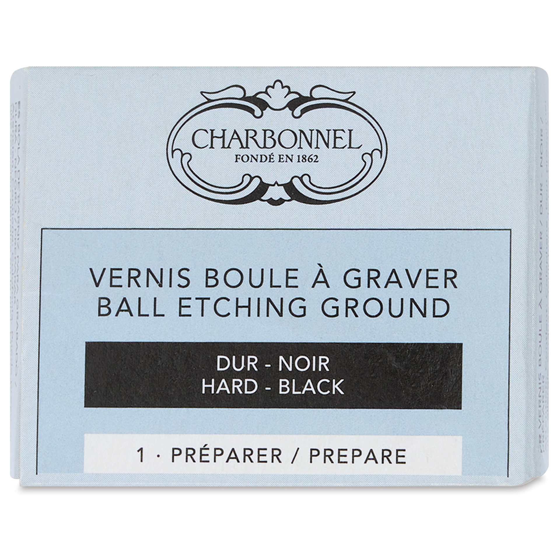 Charbonnel Etching Ground Ball - Lamour Hard Black, front of packaging