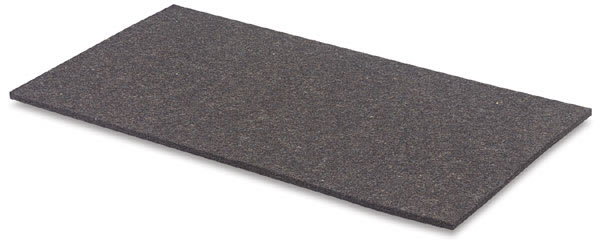 Blick Wool Blankets for Original Econo Etch Presses - Angled view of Gray blanket
