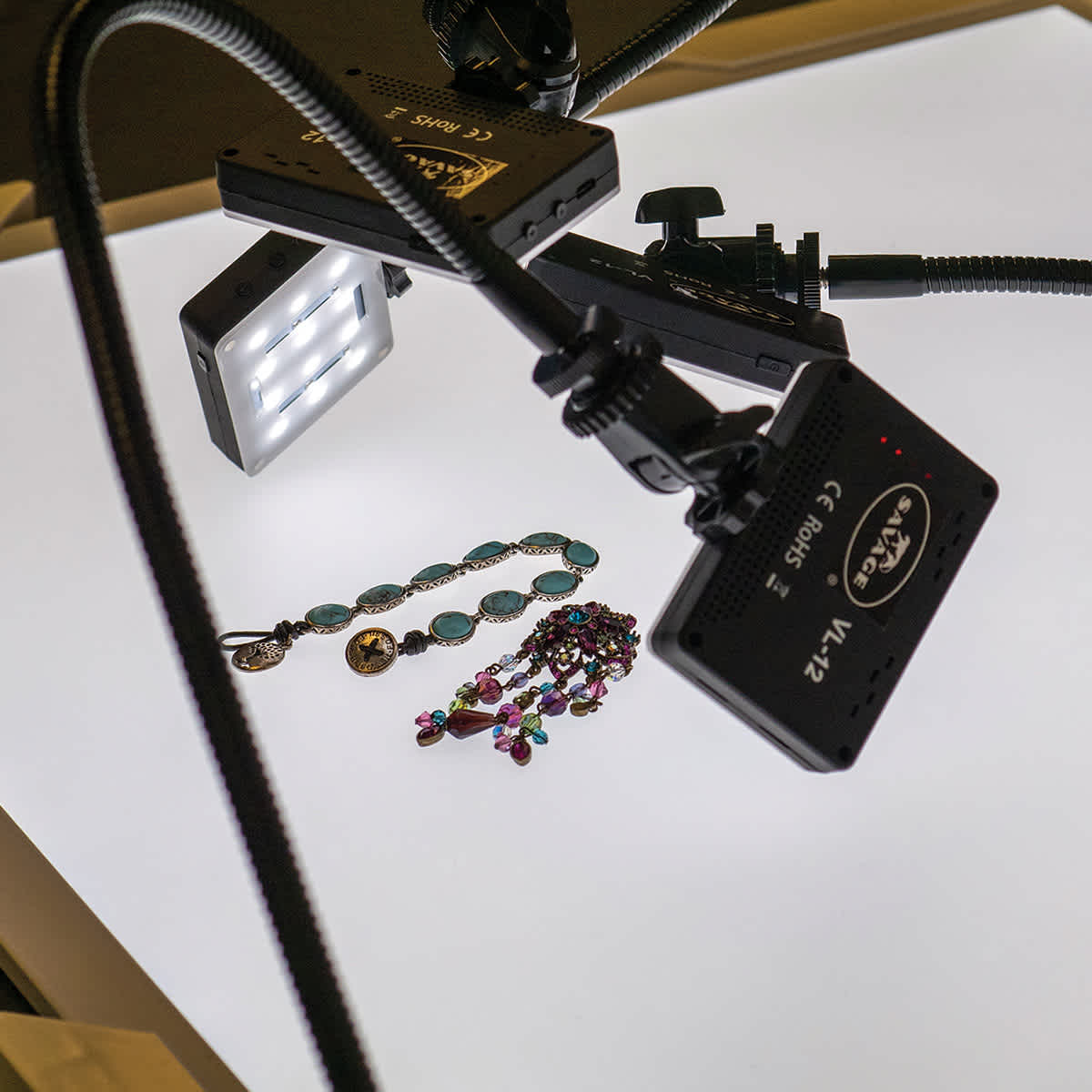 Savage Product Pro LED Light Table (Shown in use with sample item on light table)