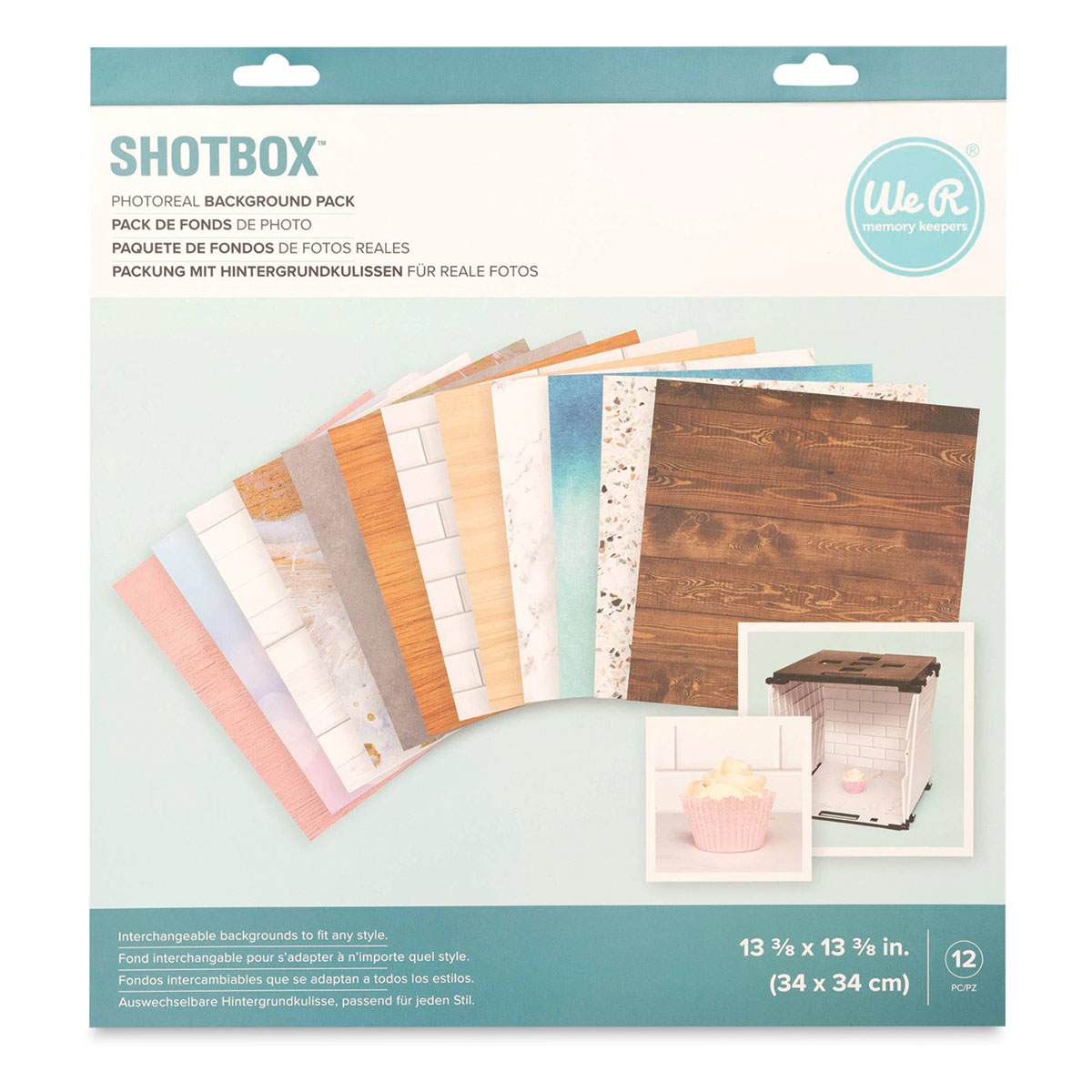 We R Memory Keepers ShotBox Photoreal Backgrounds (Front of packaging)