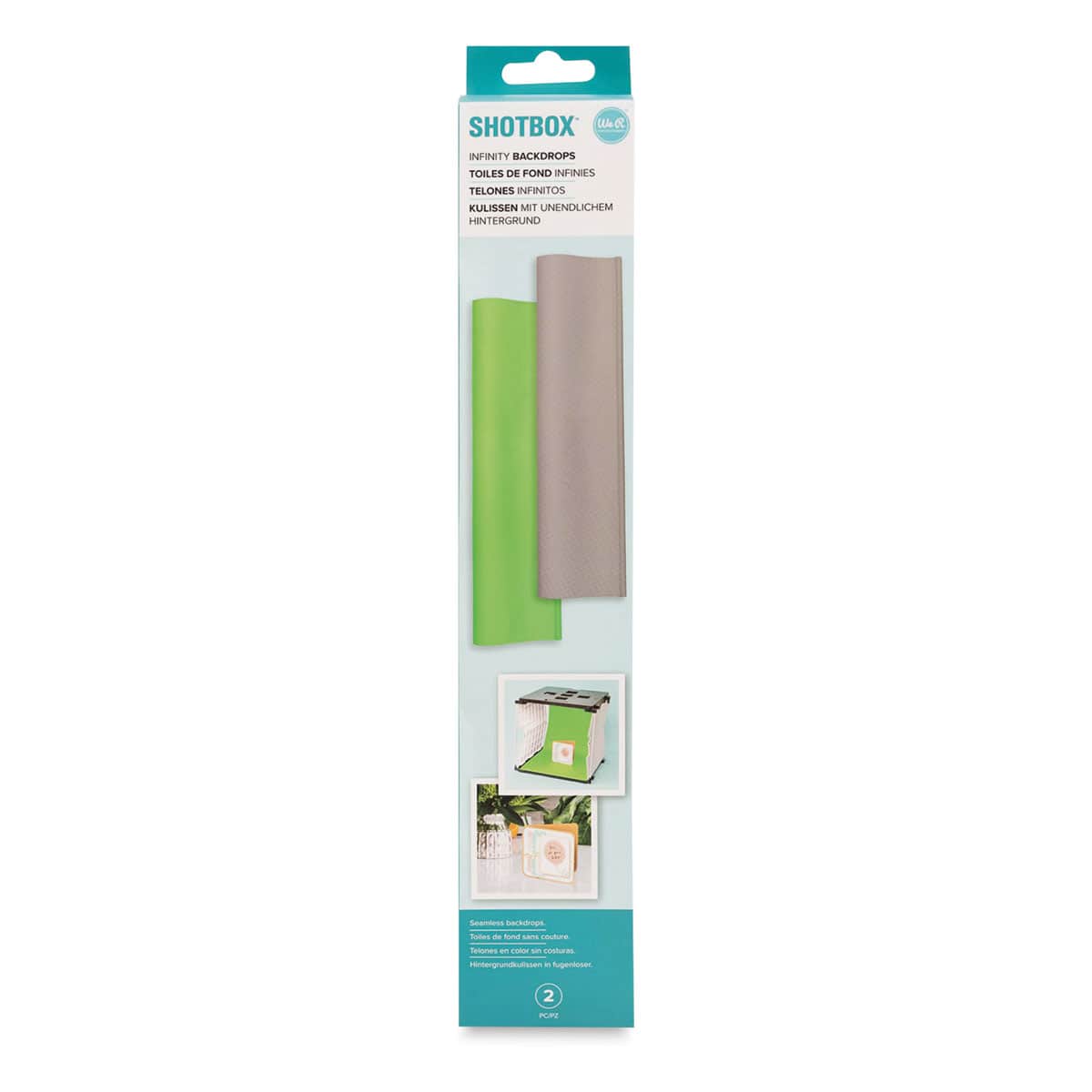 We R Memory Keepers ShotBox Infinity Backdrops (Front of packaging)