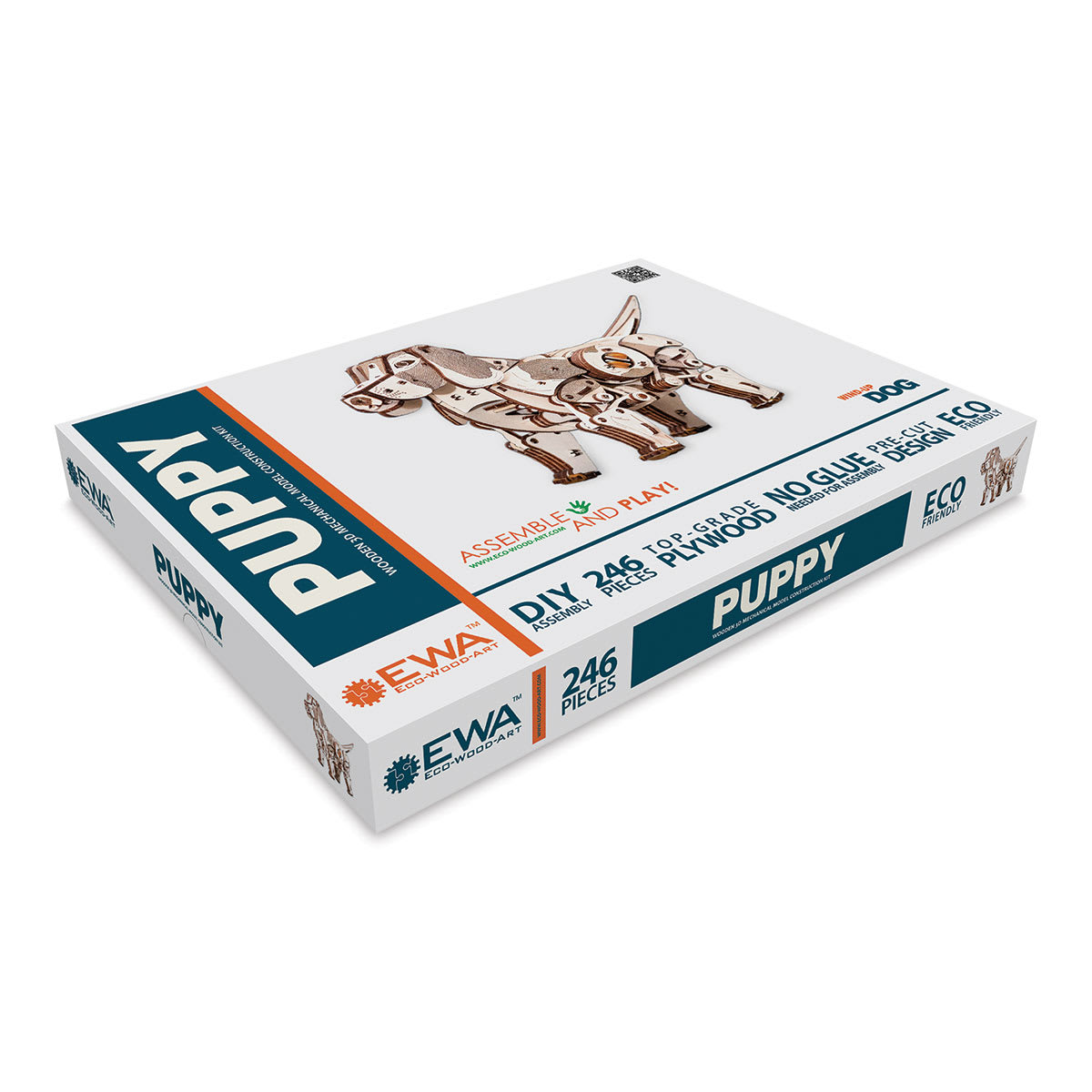 EWA Eco-Wood-Art Animal 3D Wood Kit - Puppy (front of box)