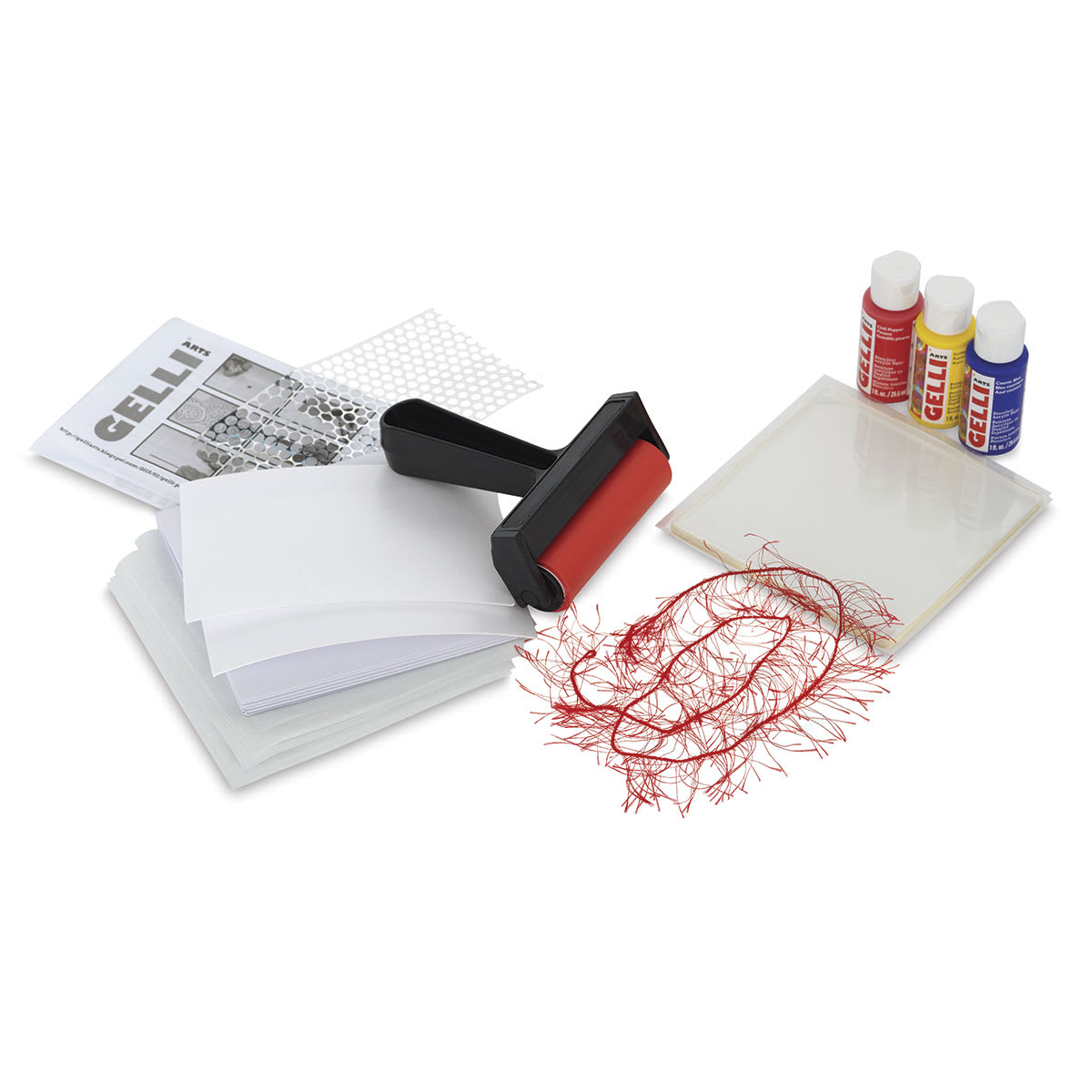 Gelli Arts Printing Kit - Components of Card Printing Kit shown Gelli Arts Printing Kit - Components of Card Printing Kit shown