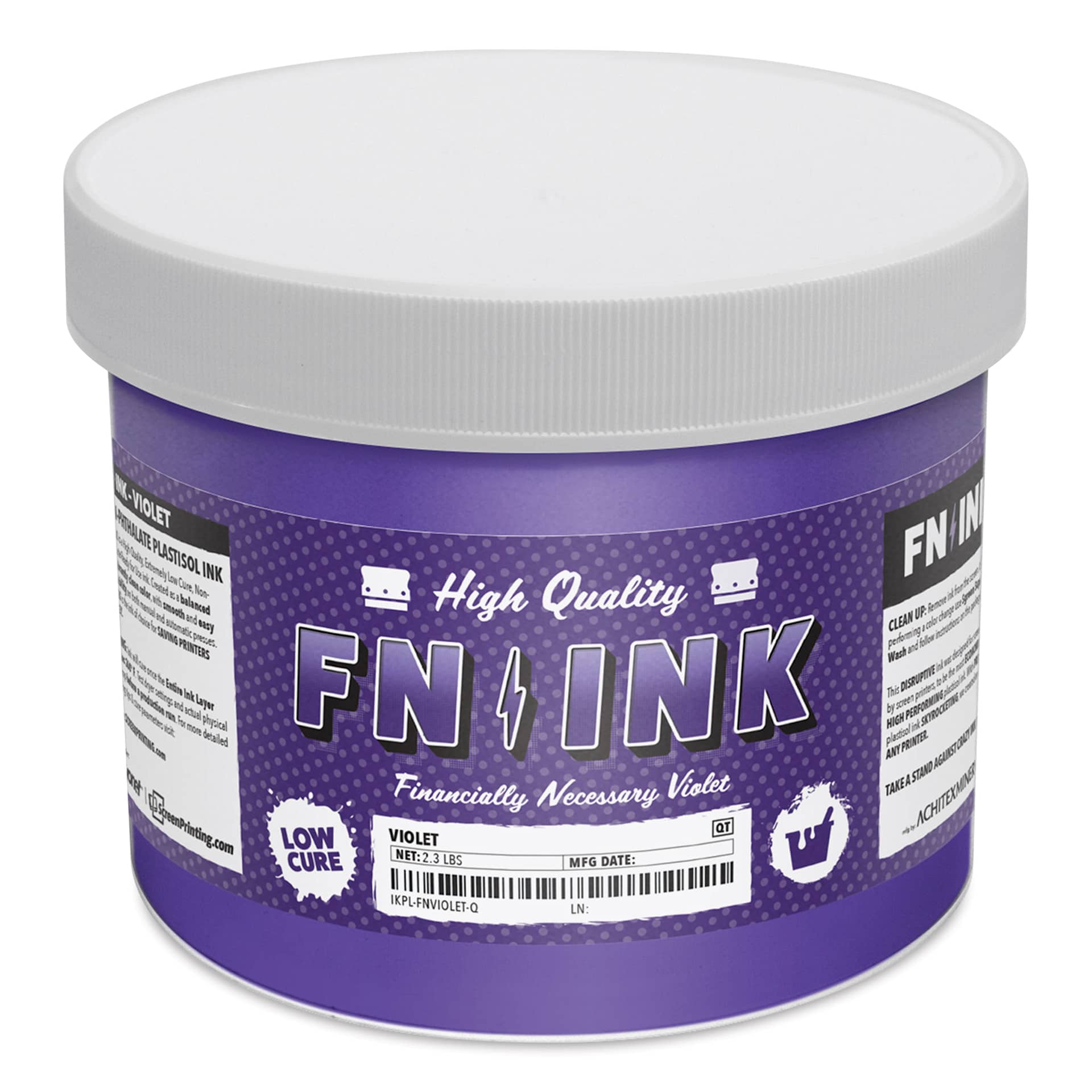 FN Ink Plastisol Screen Printing Ink - Violet, Quart