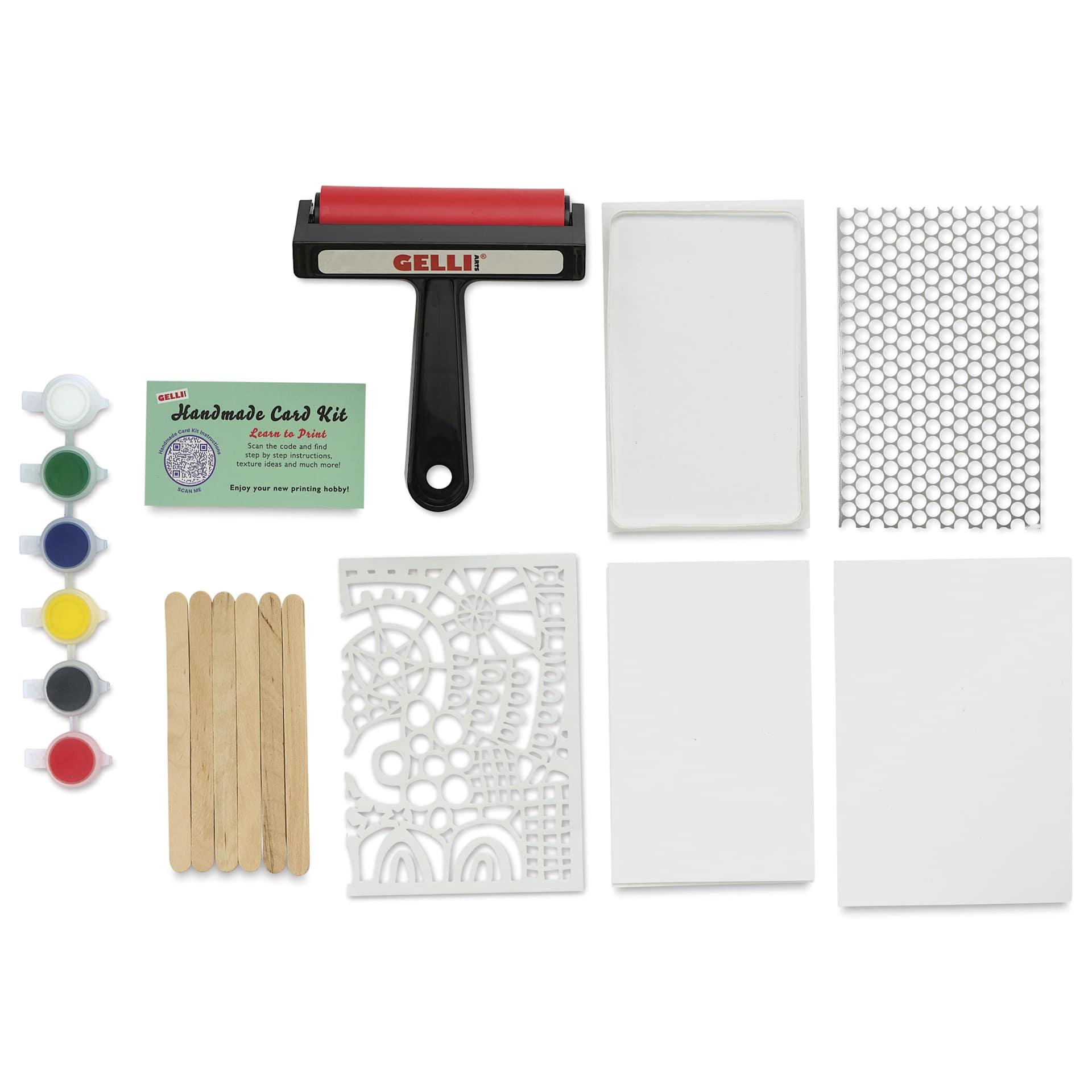 Gelli Arts Handmade Card Printing Kit, kit contents