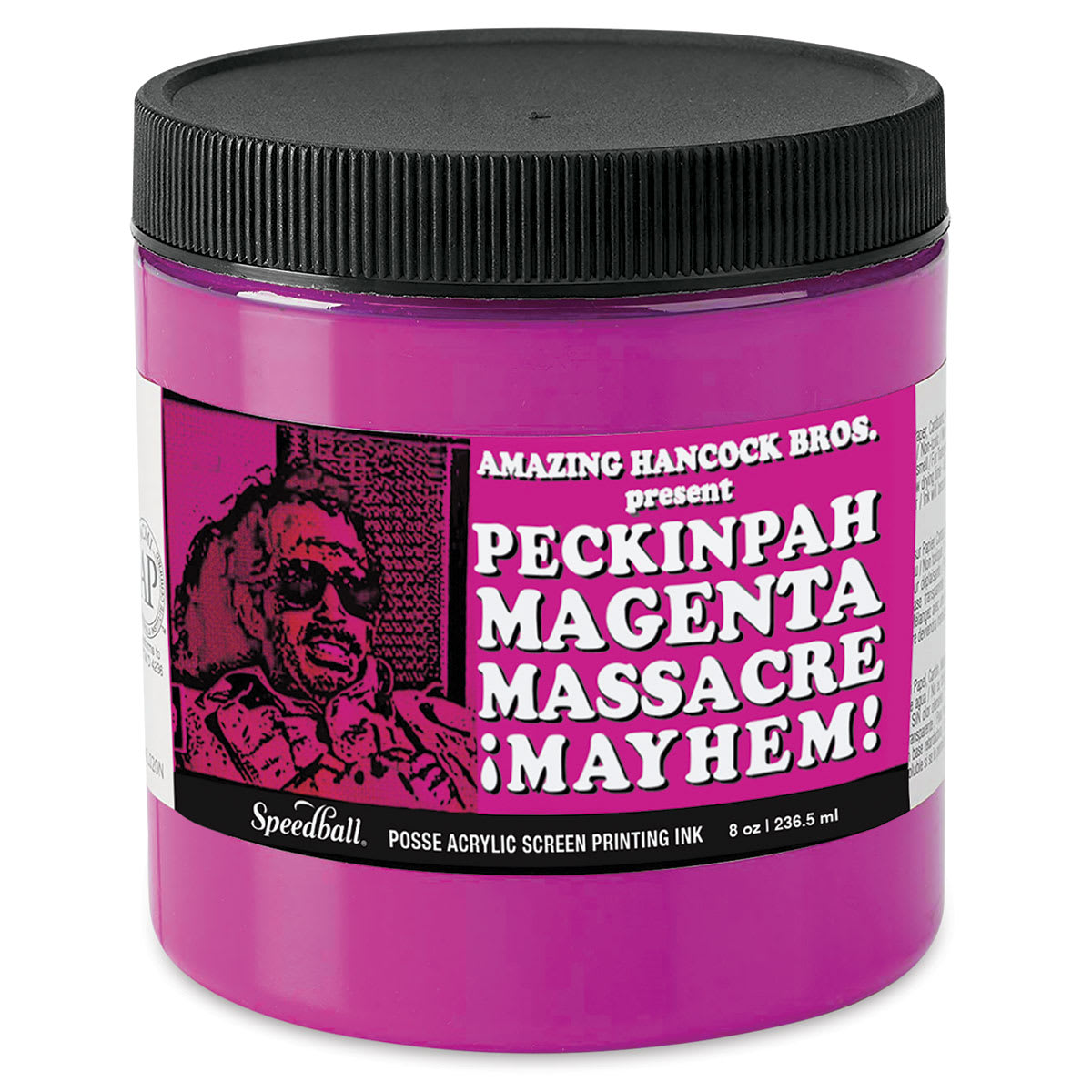 Speedball Posse Screen Printing Ink - Peckinpah Magenta, 8 oz, Jar