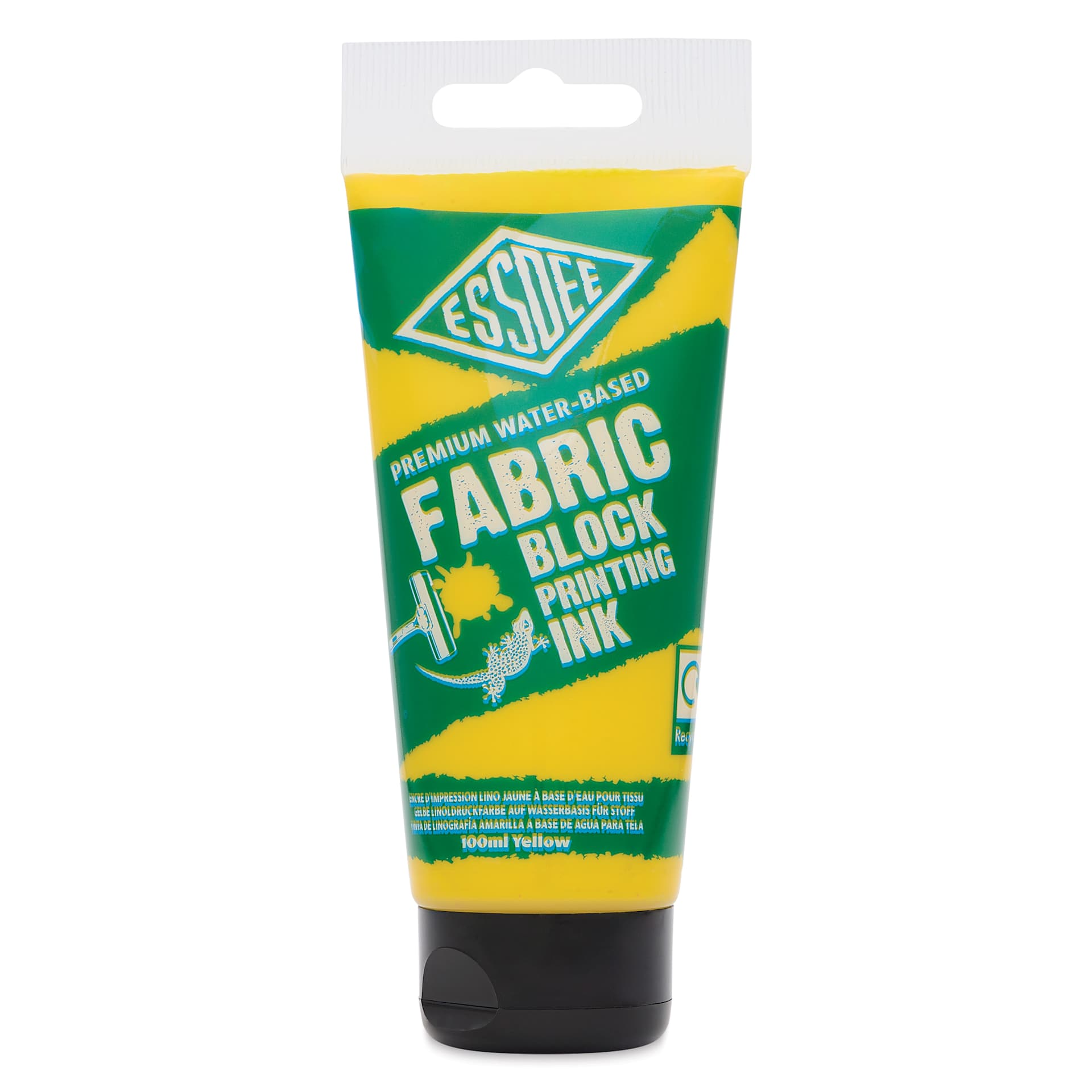 Essdee Fabric Block Printing Ink - Yellow, 100 ml Tube