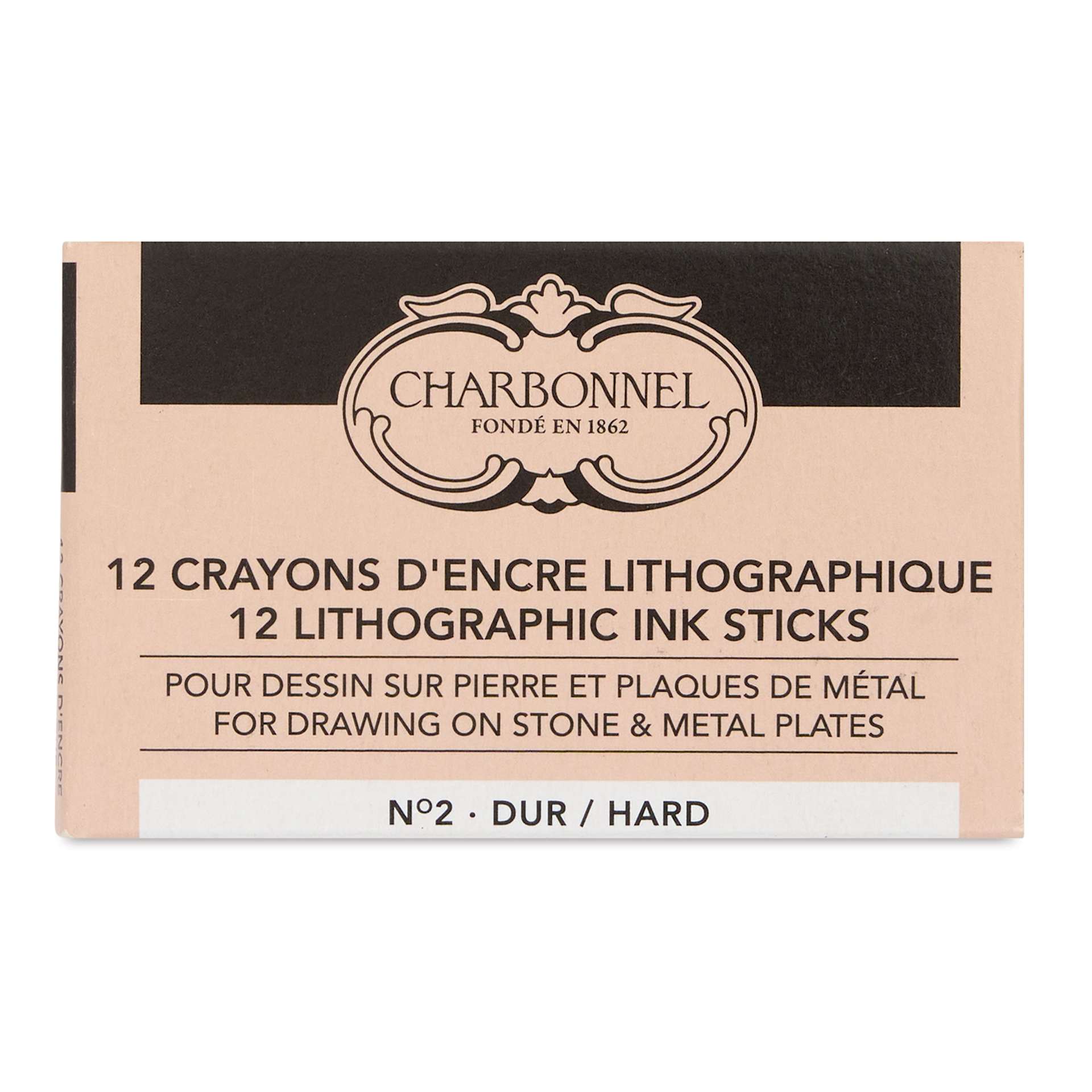 Charbonnel Lithographic Crayons - No 2 Hard, Pkg of 12, front of package