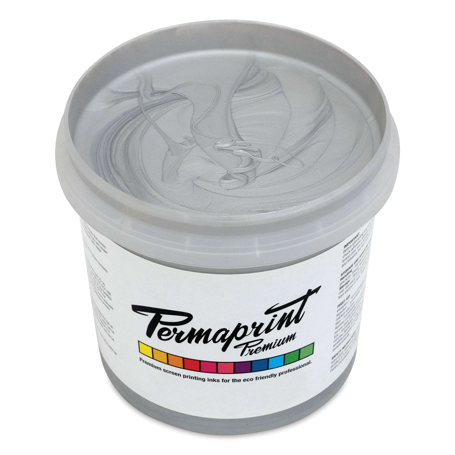 Permaprint Premium Screen Ink - Pearl Silver, 1 L
