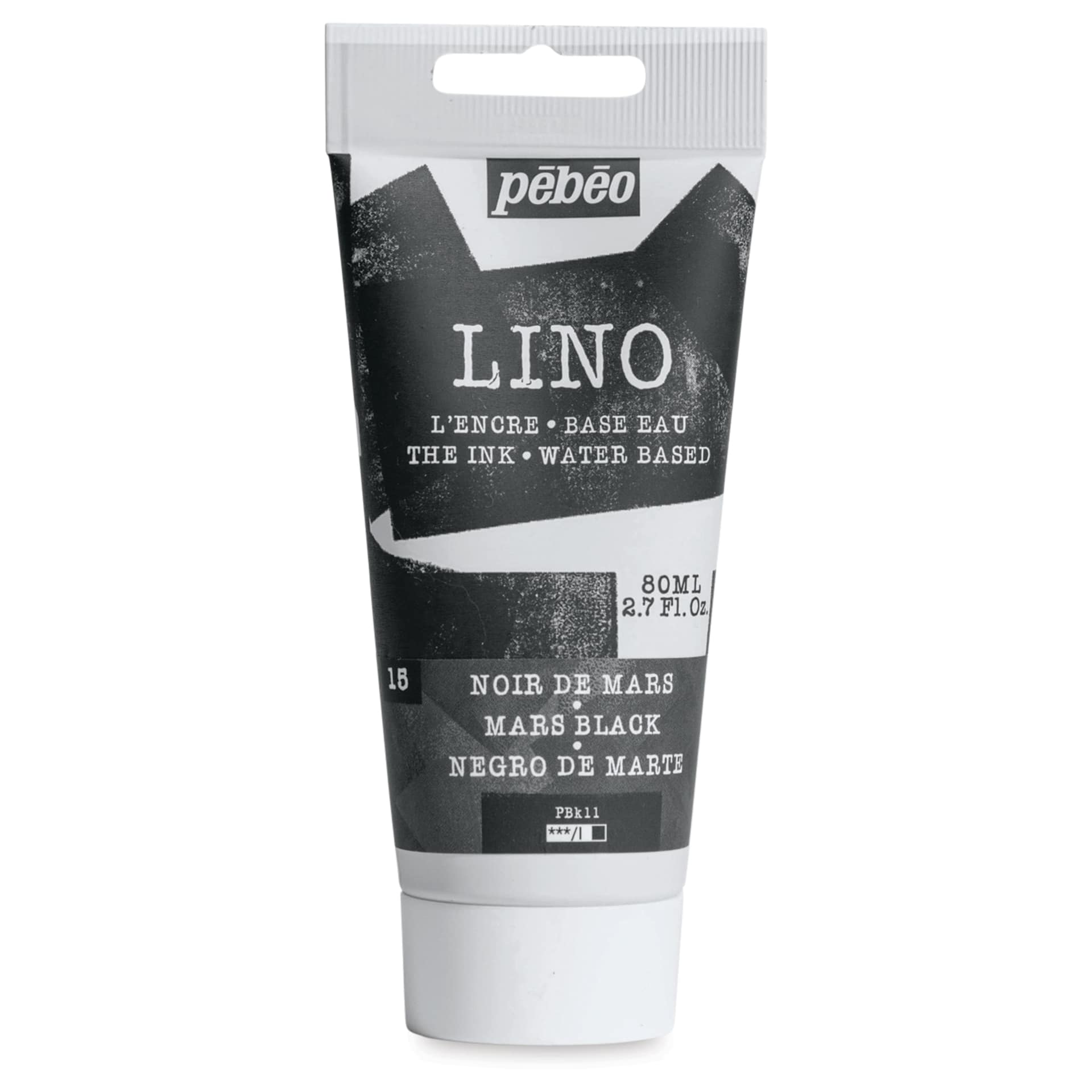 Pebeo Lino Ink - Mars Black, 80 ml Tube